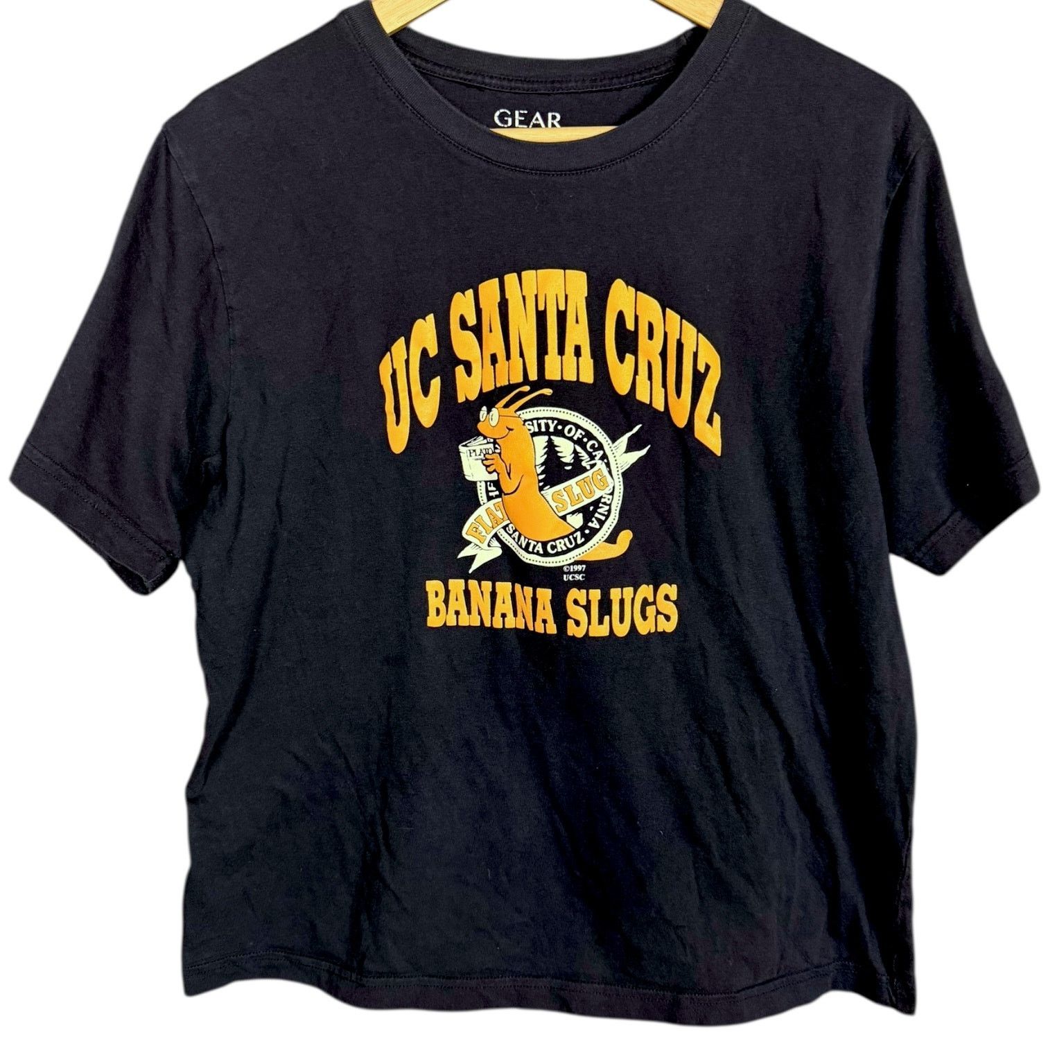 Vintage 90s UC Santa Cruz Slugs Blue & Yellow T Pulp Fiction