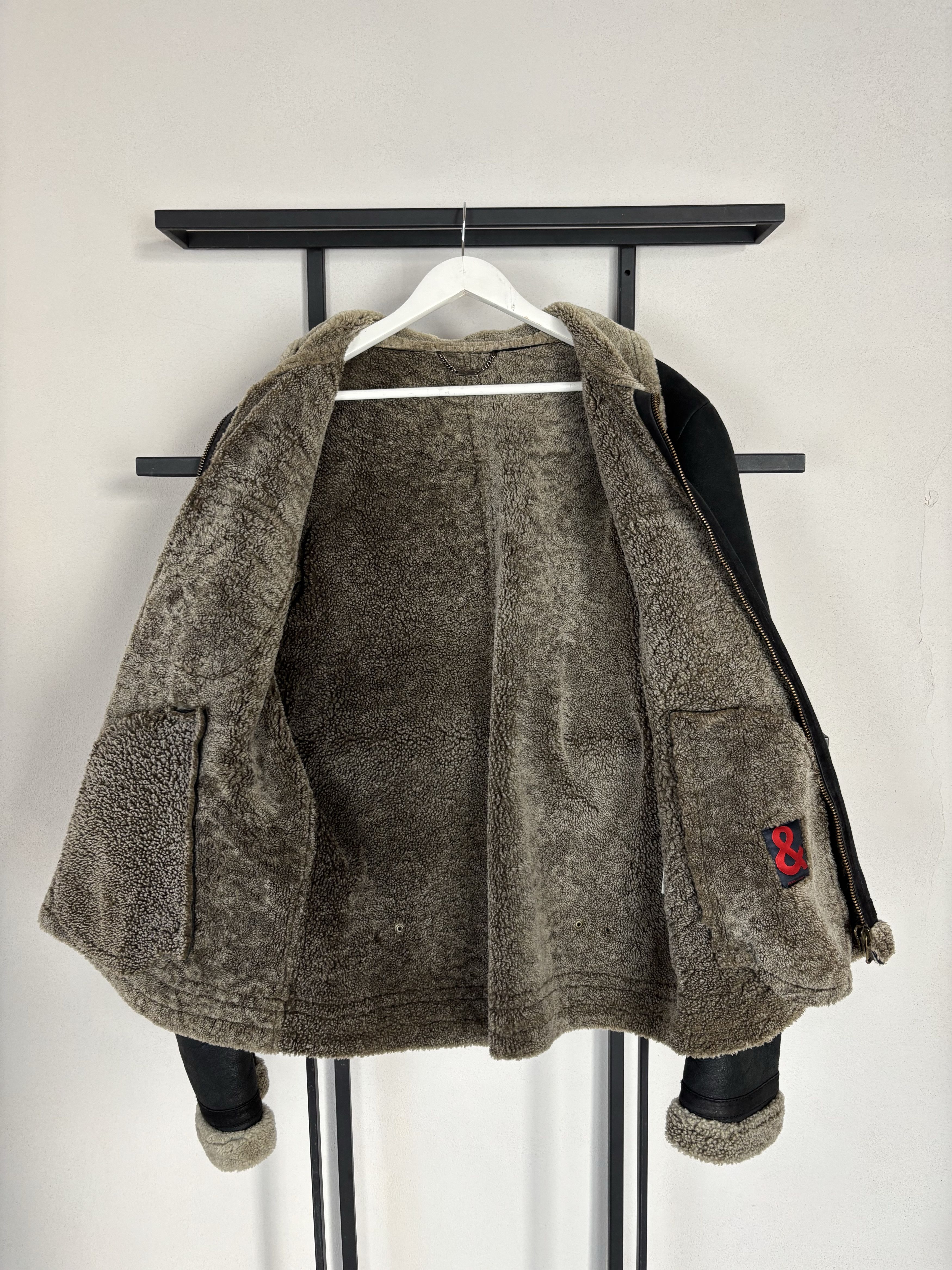 Dolce & Gabbana Vtg Sheepskin Shearling 1990s Dolce&Gabbana Leather Jacket Size US L / EU 52-54 / 3 - 13 Thumbnail