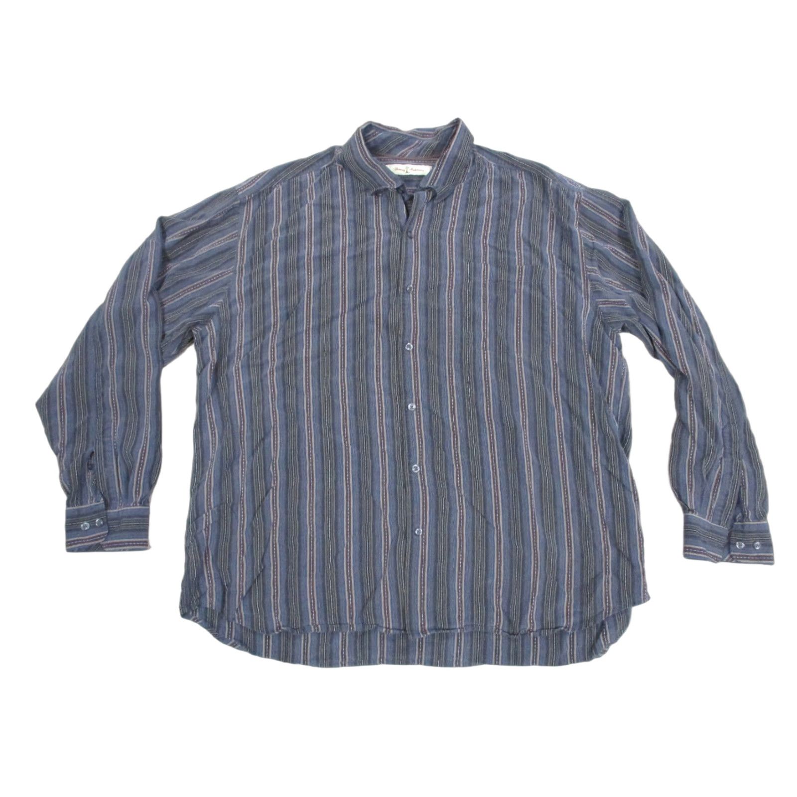 Tommy Bahama Tommy Bahama Shirt Mens 2XL Blue Hawaiian Button-Up Long Sleeve Silk Shirt Size US XXL / EU 58 / 5 - 1 Thumbnail