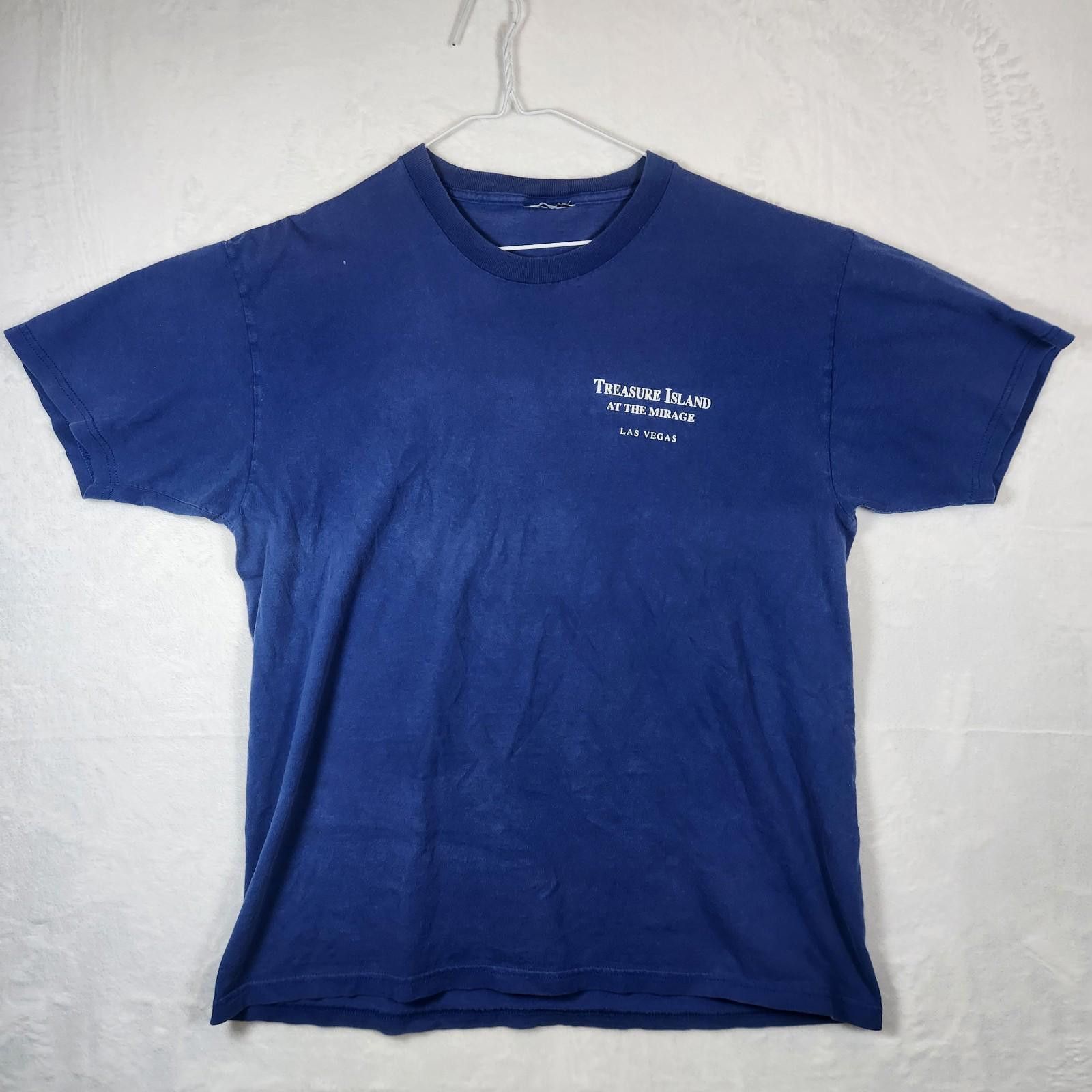 The Unbranded Brand Vintage Treasure Island Vegas Graphic Tshirt Blue Size Large Size US L / EU 52-54 / 3 - 1 Thumbnail