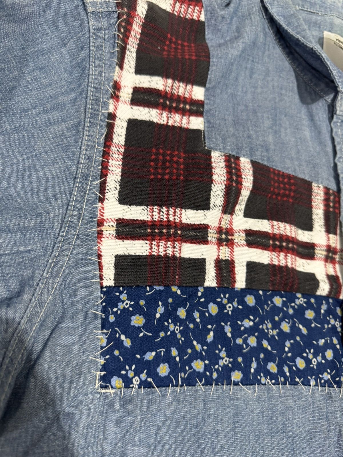 Japanese Brand × Visvim Visvim Sashiko Chambray Shirt Size US XL / EU 56 / 4 - 9 Thumbnail