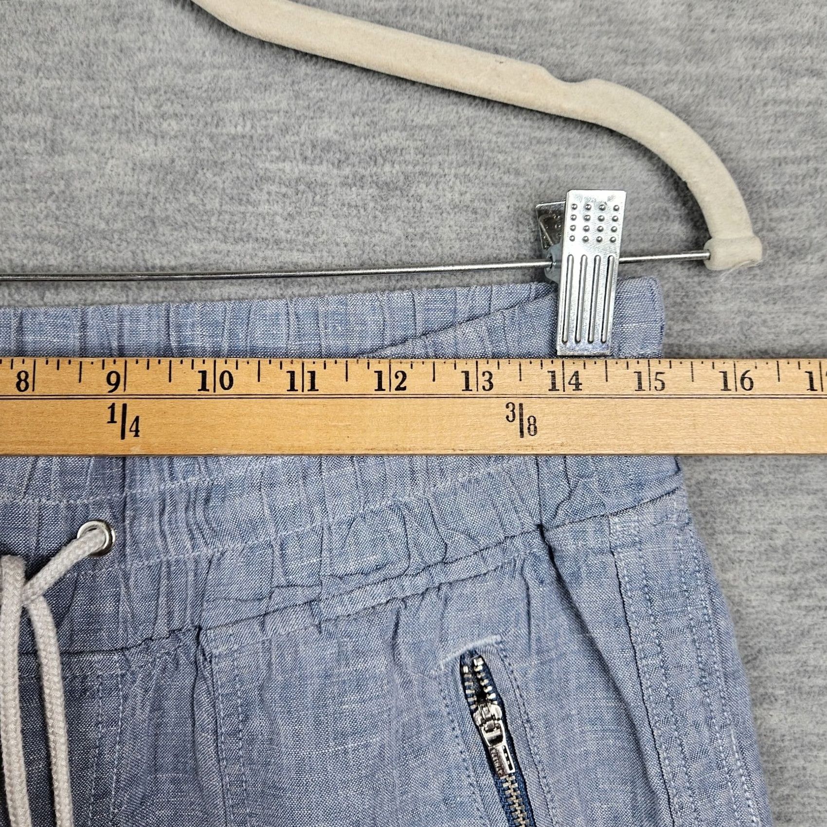 Athleta Athleta Pants Women's Wide Leg Pull On Pockets 100% Linen Size 6 Blue Regular Size 28" / US 6 / IT 42 - 3 Thumbnail