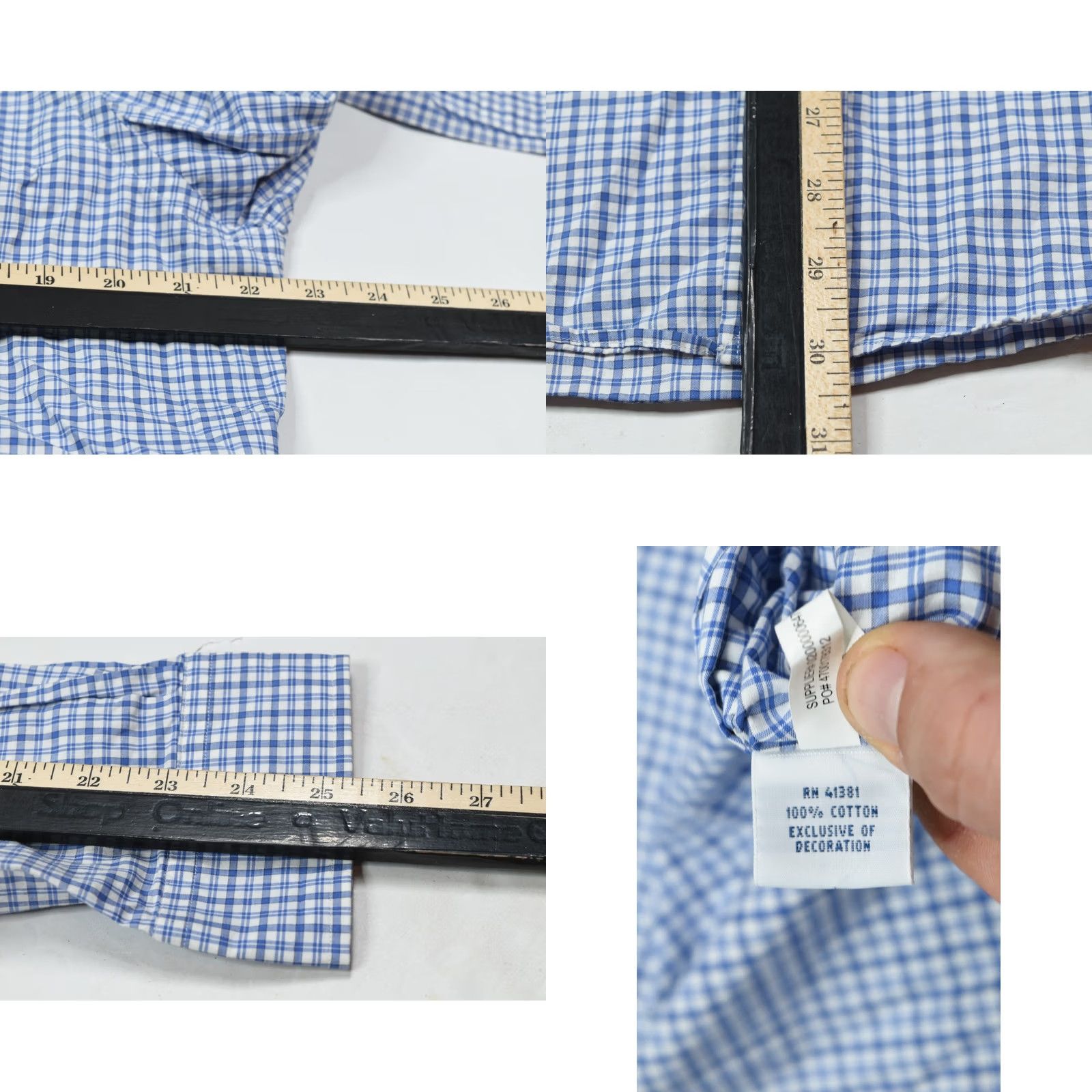 Ralph Lauren Ralph Lauren Shirt Mens Large Blue Plaid Long Sleeve Button-Down Cotton Size US L / EU 52-54 / 3 - 8 Thumbnail
