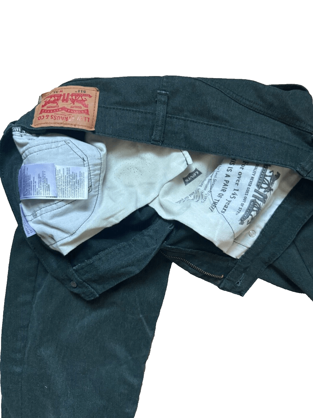 Levi's Levi's 511 Jeans Straight Leg Men's 31x32 Green Dark Stretch Size US 31 - 6 Thumbnail