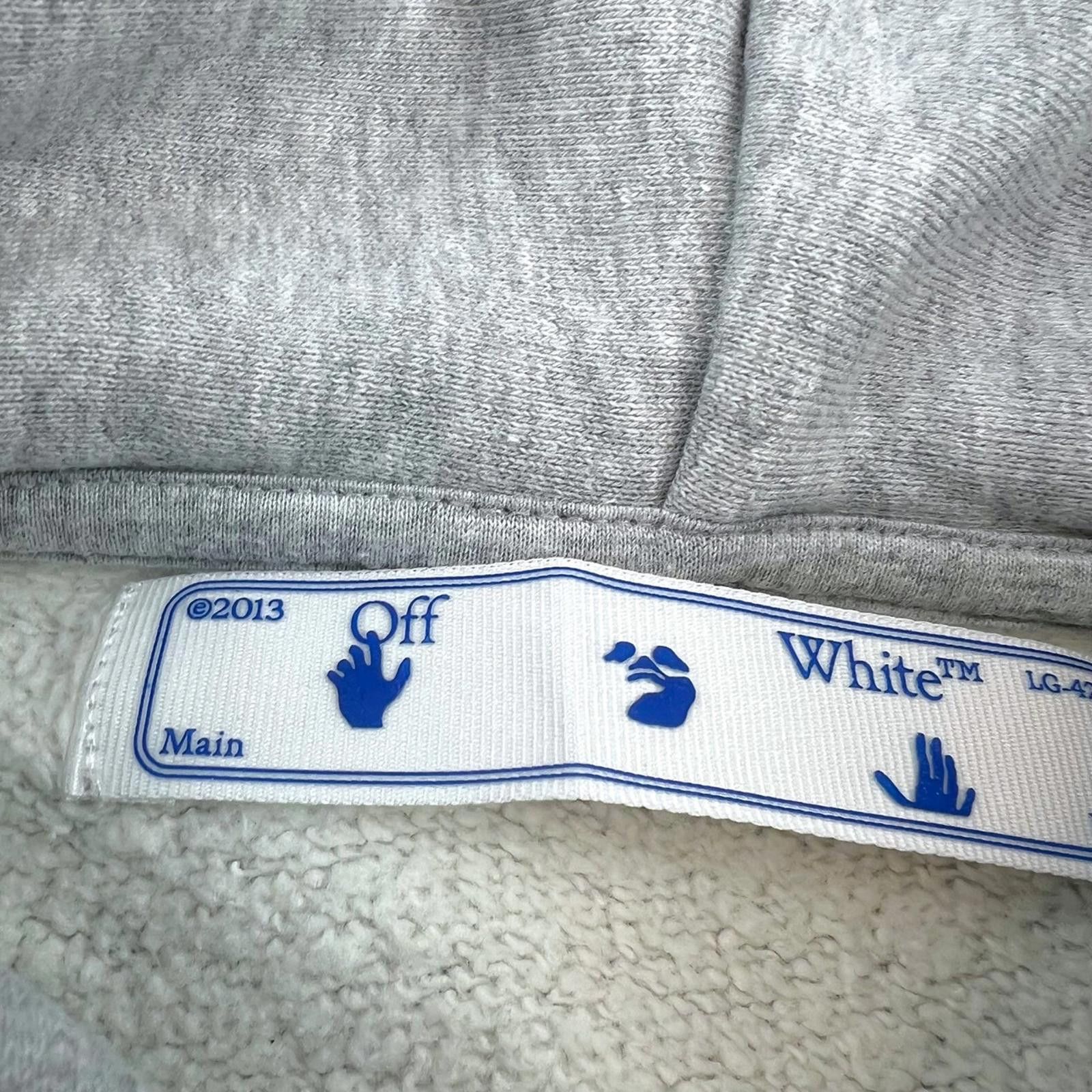 Off-White Off-White Thunder Grey Hoodie Size US L / EU 52-54 / 3 - 7 Thumbnail
