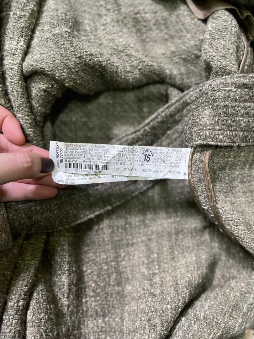 Zara ZARA Textured Belted Long Coat Size XS / US 0-2 / IT 36-38 - 4 Thumbnail