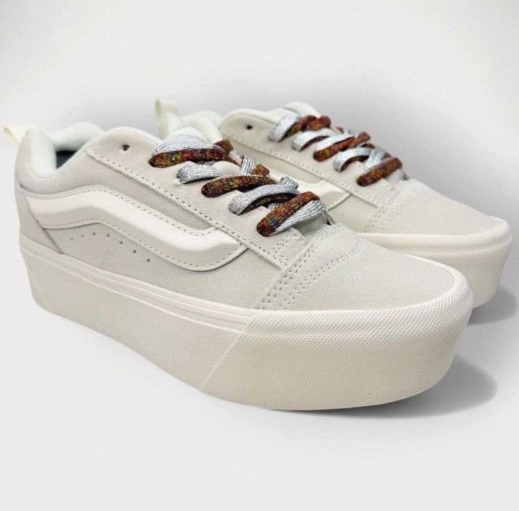 Vans Vans Knu Skool Stack Platform Beige Skate Shoes W8 M6.5 Size US 6.5 / EU 39-40 - 1 Thumbnail