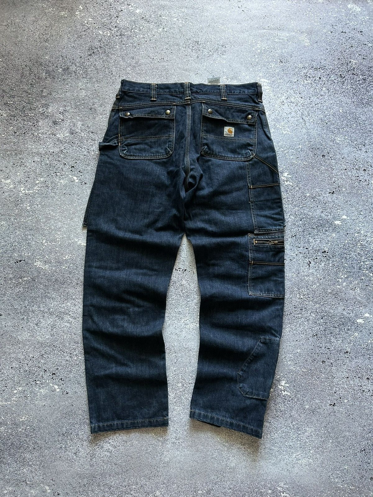 Trashed Carhartt Denim Jean deals Double front Knee 36 x 36