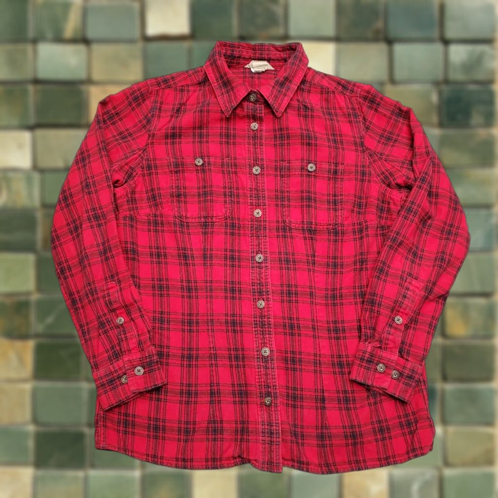 Vintage Duluth Trading Shirt Womens S Red Plaid Flannel Outdoors Casual Button Up Size S / US 4 / IT 40 - 1 Thumbnail