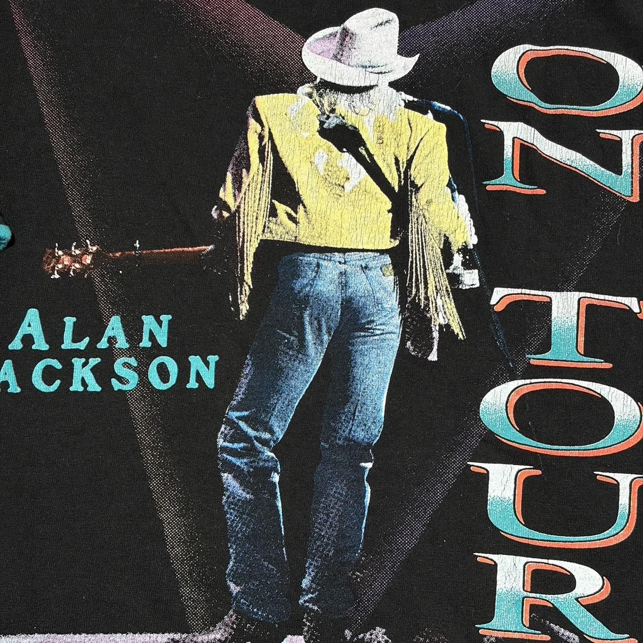 Fruit Of The Loom Vintage Alan Jackson Shirt Mens Large On Tour Country 90s Size US L / EU 52-54 / 3 - 6 Thumbnail