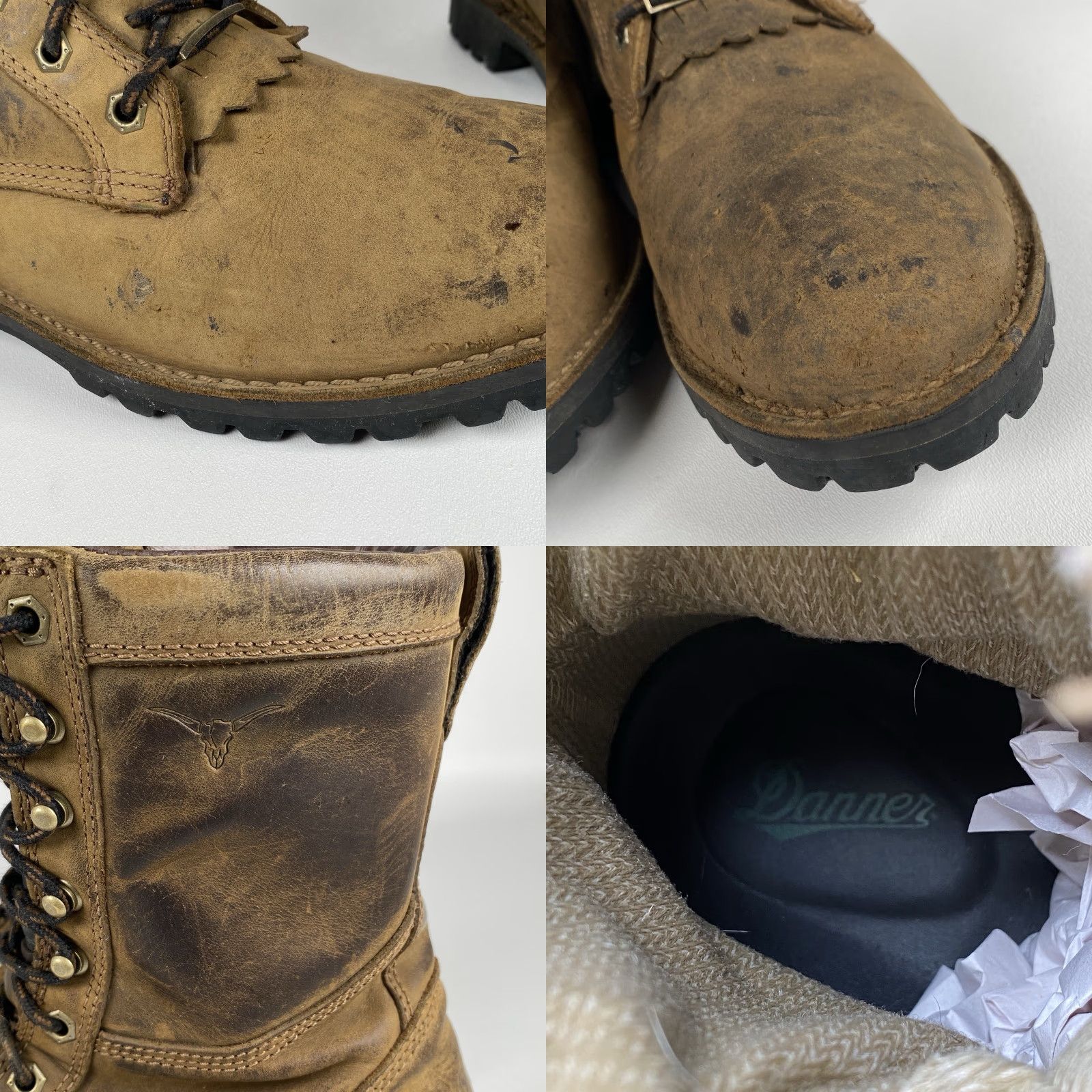 Danner Longhorn Roper GTX St Brown Leather Work Boots Mens 10.5D Leather Upper Cowboy Combat Boots USA Men’s Size 10.5 Brown D Width