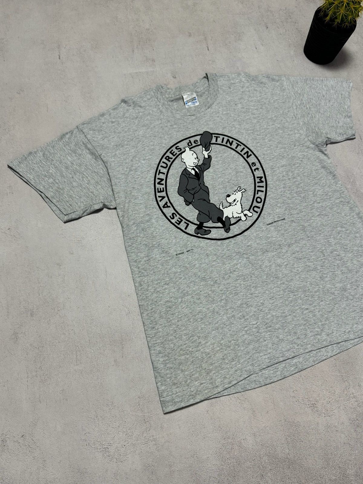 Vintage Vintage TINTIN T Shirt Tee 1994 Les Aventures Rare Size US XL / EU 56 / 4 - 3 Thumbnail