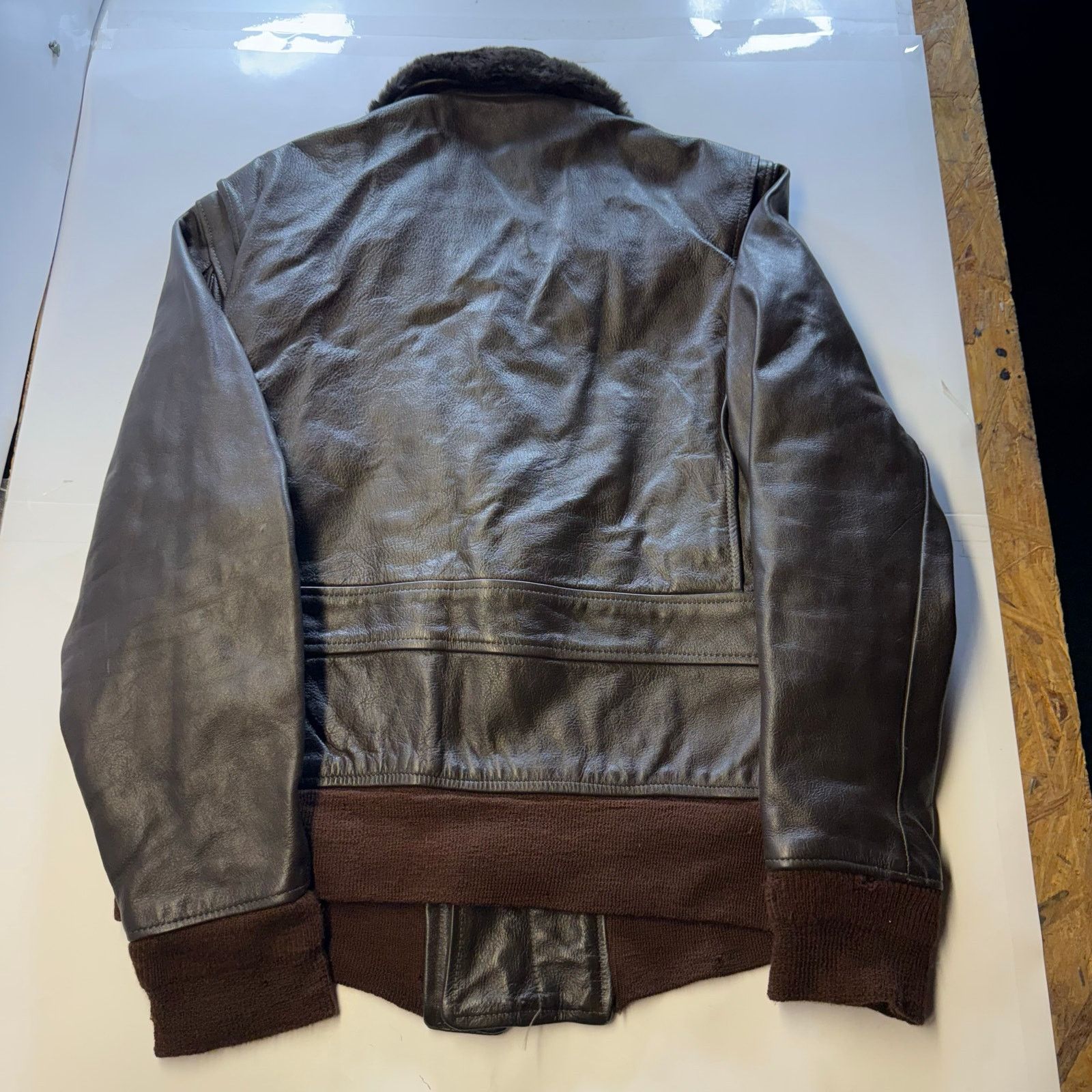 Other Jacket Flyer Leather Brill Bros Inc. Brown/Brown Size 40 Size US XXS / EU 40 - 14 Thumbnail
