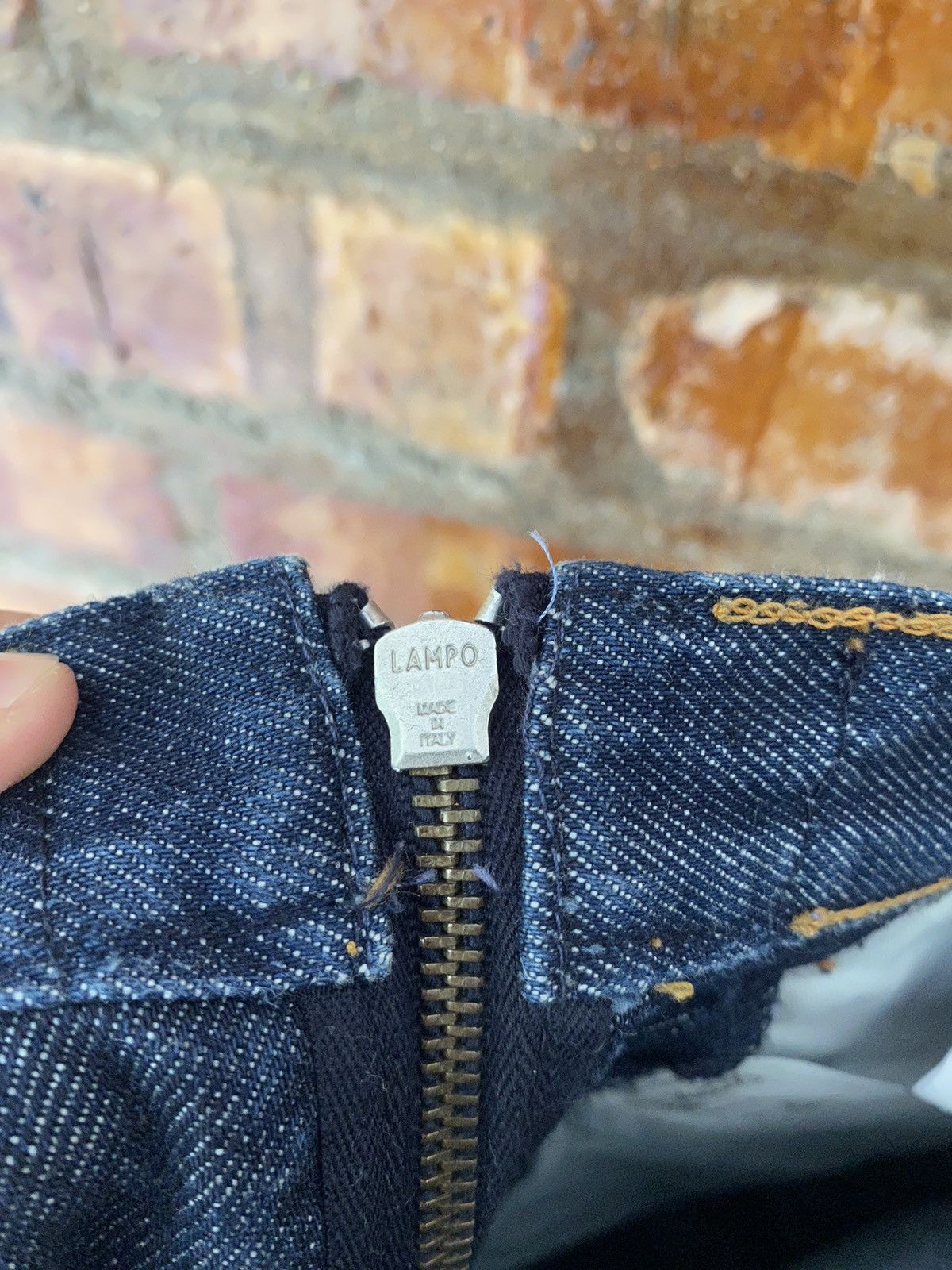 Walter Van Beirendonck Vtg W&Lt center Zipper Curve stitch denim Size 28" / US 6 / IT 42 - 9 Thumbnail