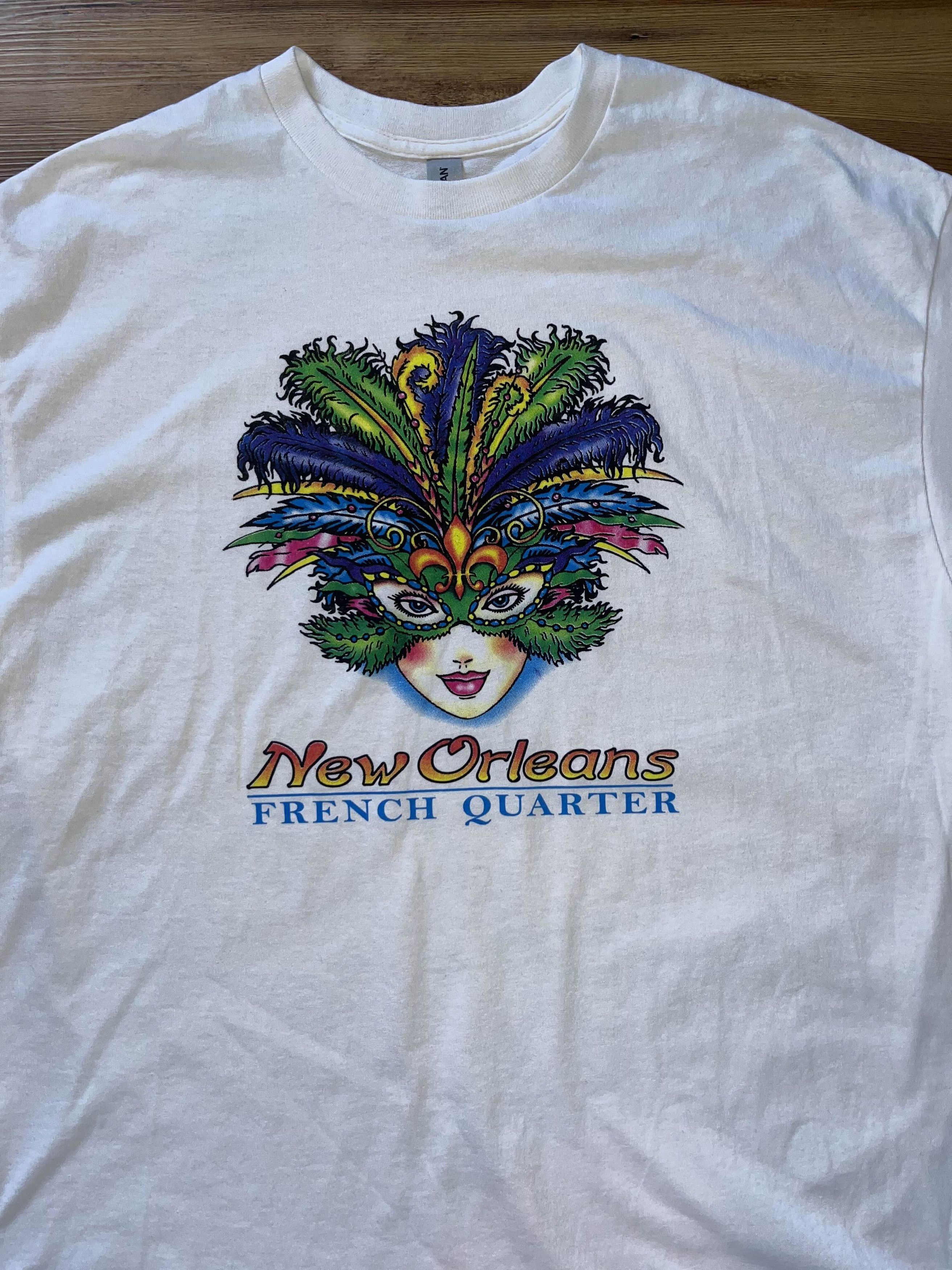 Vintage 90s / Y2K New Orleans French Quarter Mardi Gras Shirt Size US XL / EU 56 / 4 - 2 Thumbnail