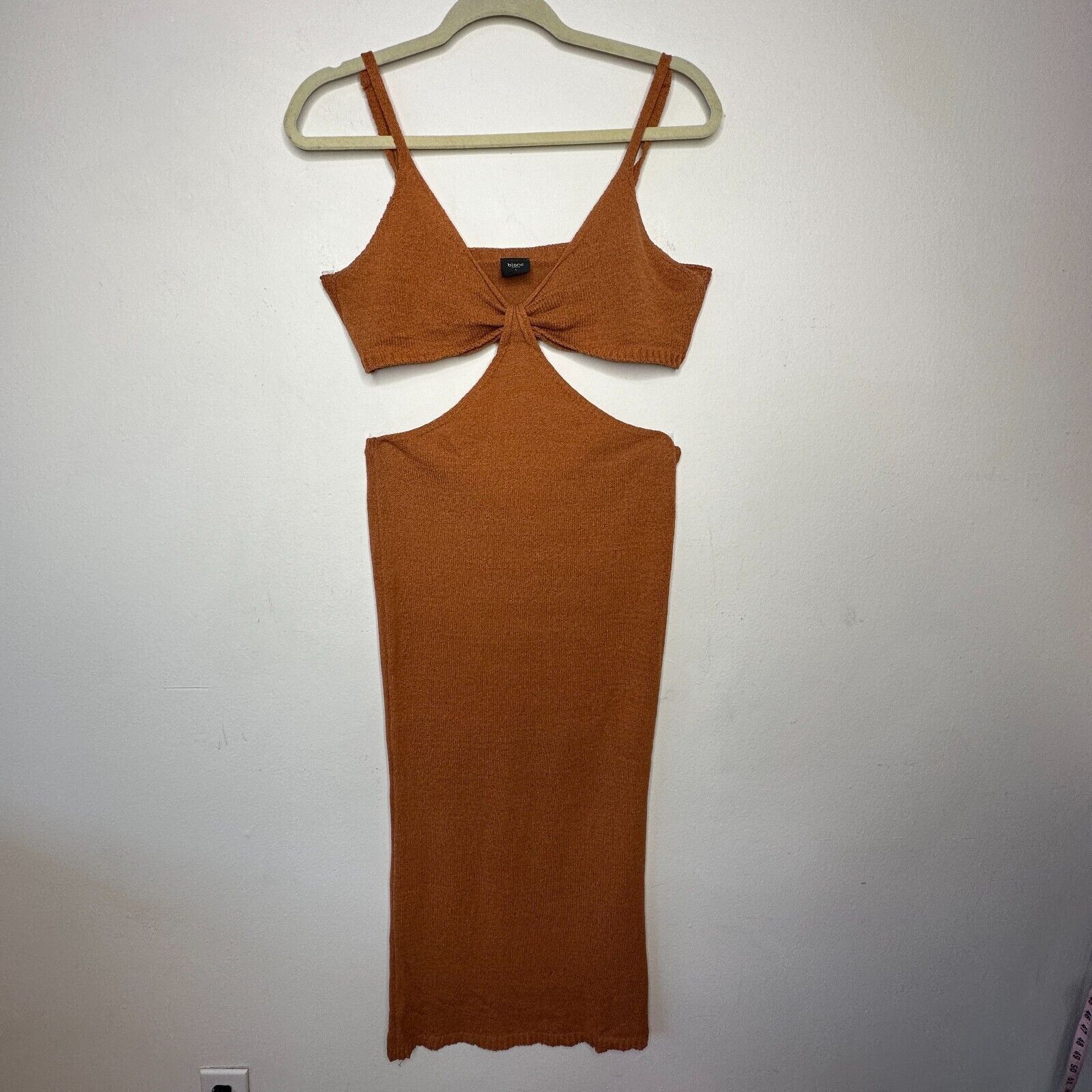 Other Blanc Clothing Camel Cut-Out Front Spaghetti Maxi Dress L Size L / US 10 / IT 46 - 1 Thumbnail