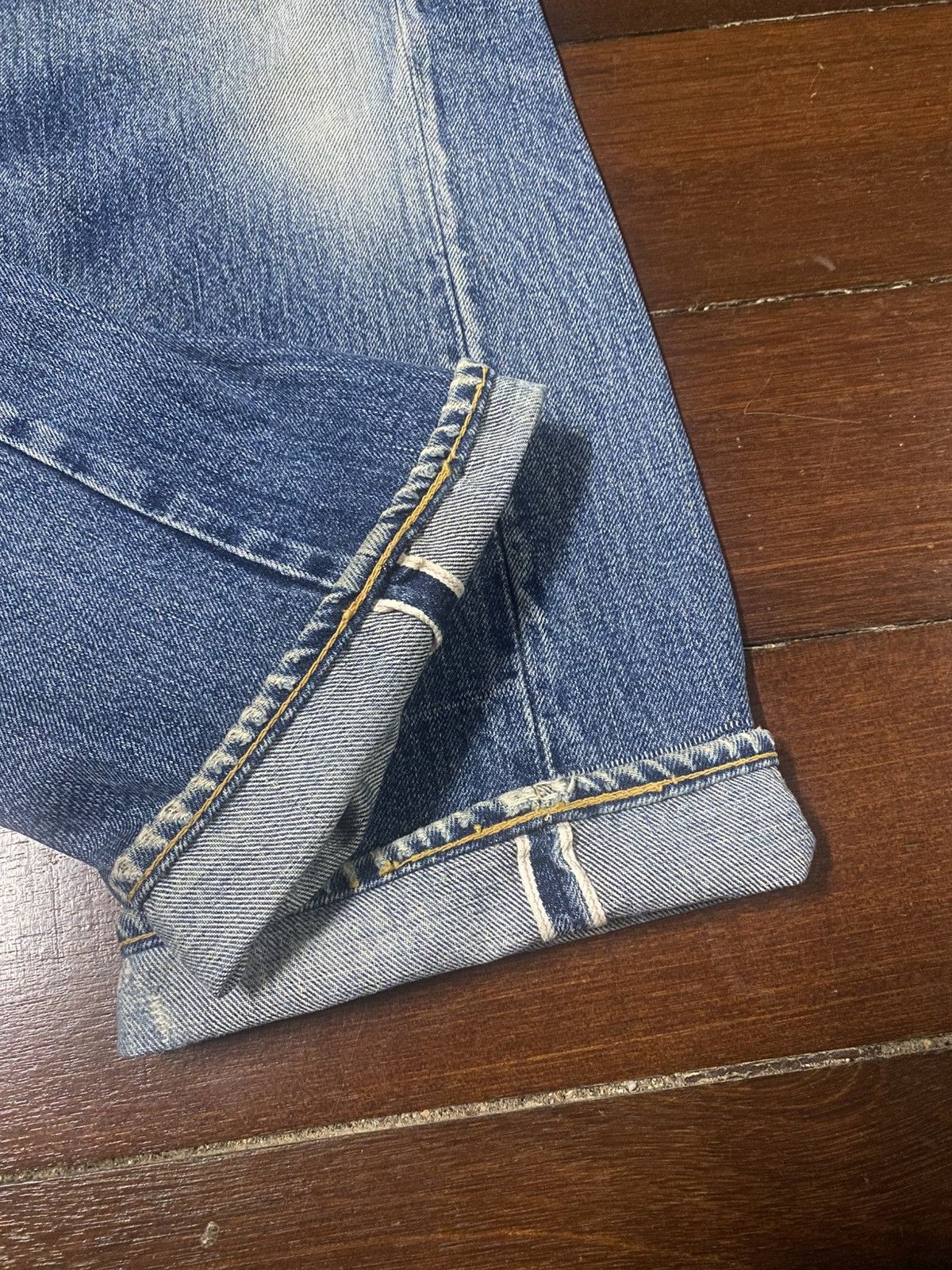 Pherrow's Pherrow’s Stormy Blue lot 404 Flared Denim Jeans distressed Size US 30 / EU 46 - 14 Thumbnail