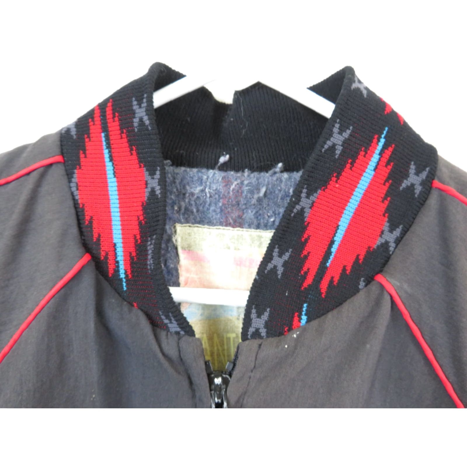 Vintage VINTAGE Santa Fe Trail Red Aztec Jacket – Western Bomber, Canvas, Full Zip, Lined, XL, Men, USA, 90s/Retro/Classic, Fall Winter, Casual Workwear Size US XL / EU 56 / 4 - 4 Thumbnail
