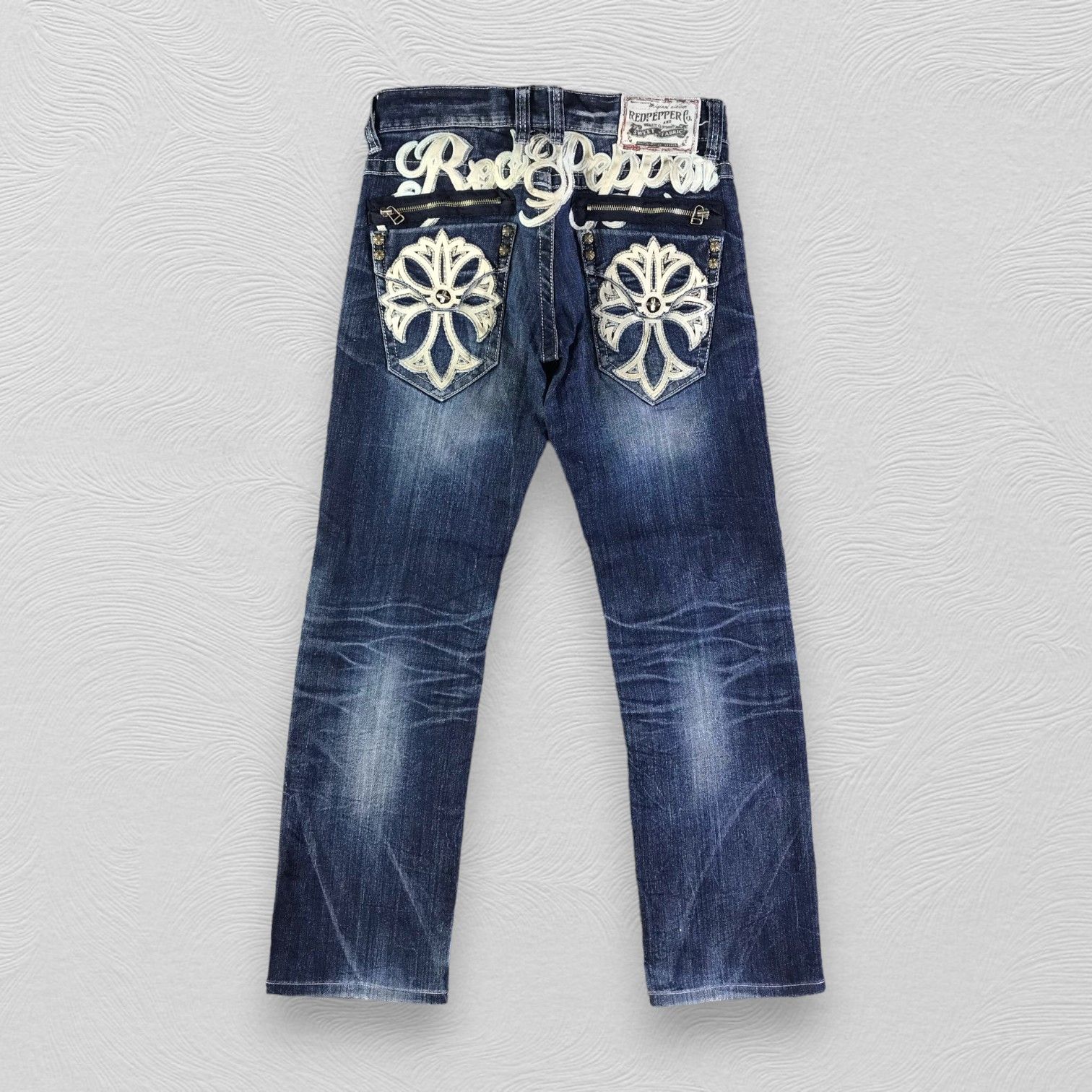 image of Red Pepper Jeans Patchwork Denim in Blue, Men's (Size 28)