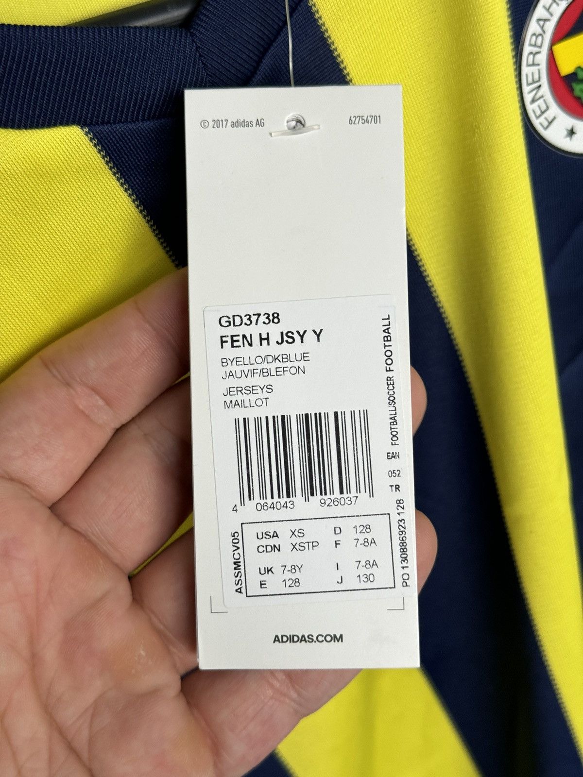 Adidas KIDS New Fenerbahce 20/21 Home Football Jersey T-Shirt Size US XS / EU 42 / 0 - 14 Thumbnail