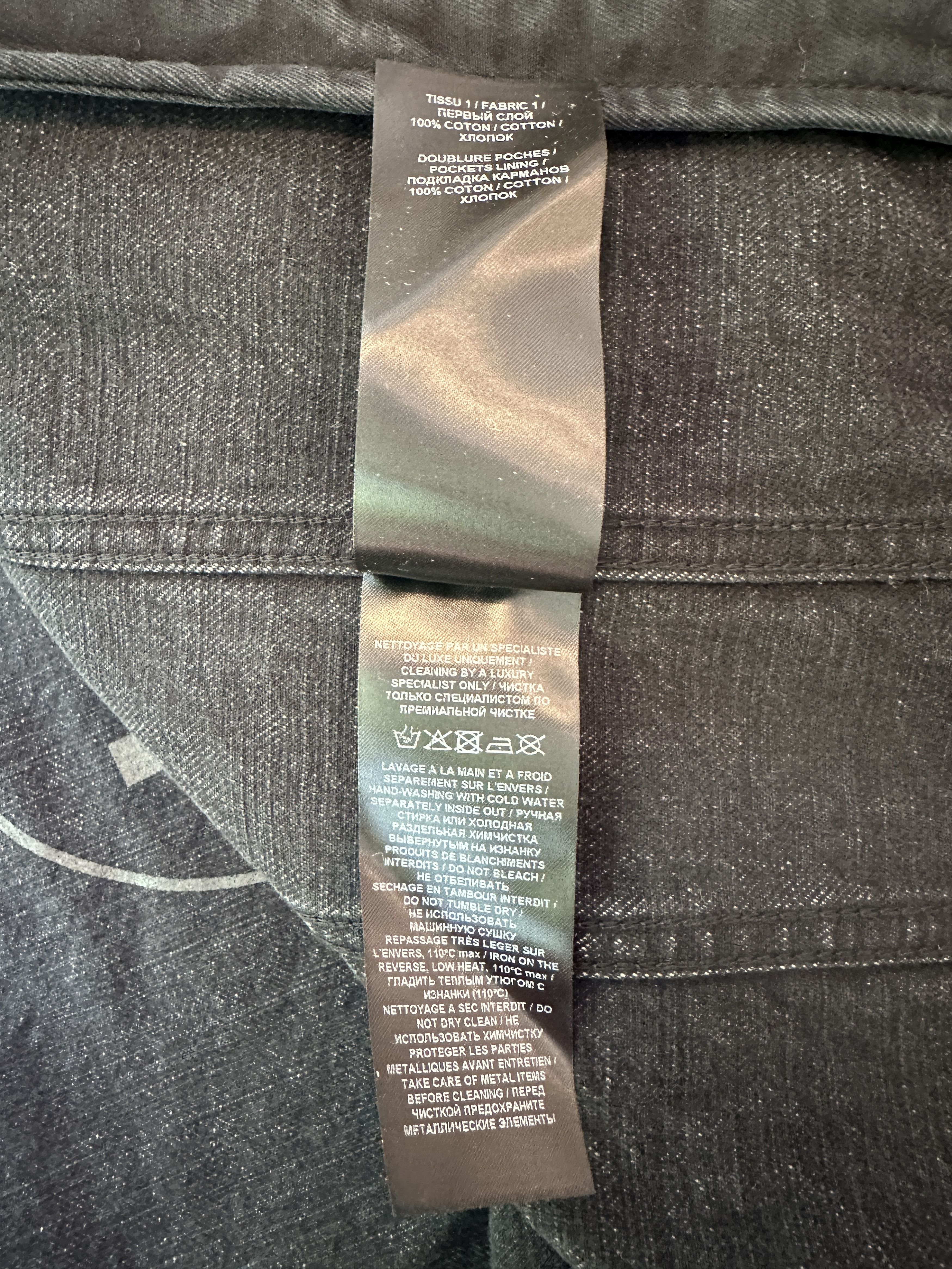 Balmain BALMAIN BLACK DISTRESSED DENIM PLEATED PLACKET JACKET Size US L / EU 52-54 / 3 - 12 Thumbnail