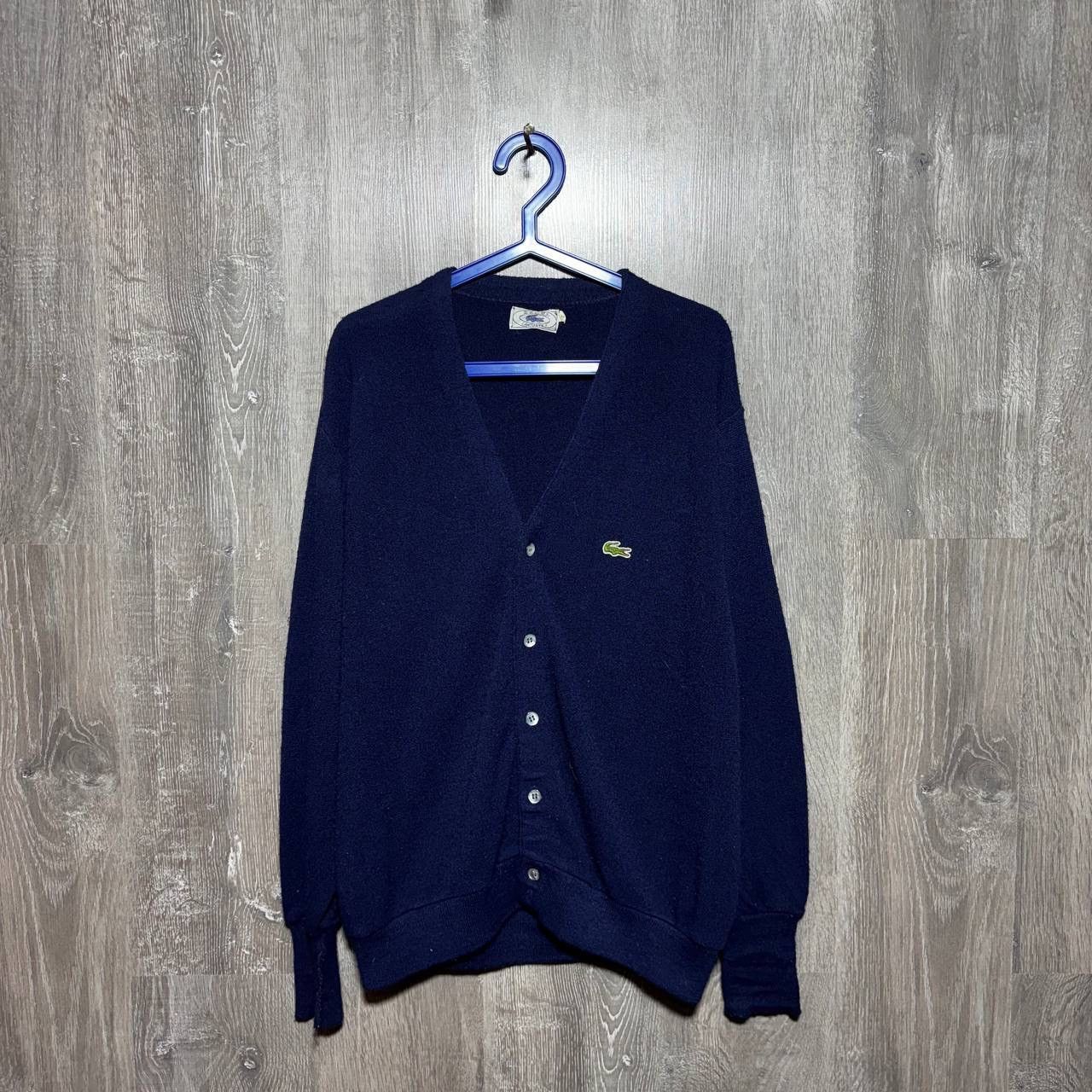 Lacoste Vintage Lacoste Izod Wool Cardigan Knit Sweater Preppy Logo🐊 Size US L / EU 52-54 / 3 - 1 Thumbnail