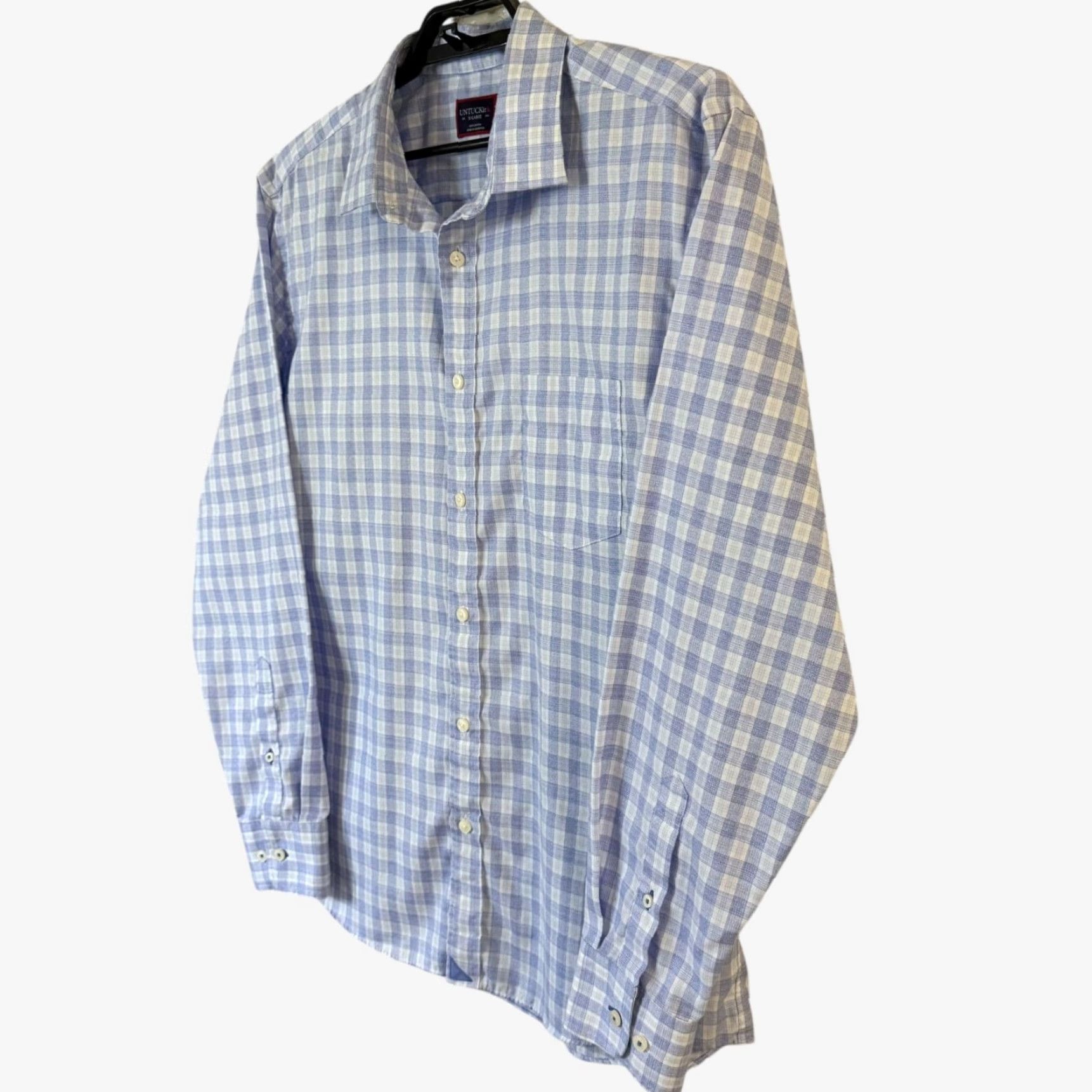 UNTUCKit UNTUCKit Riverland Plaid Shirt Blue Men's XL Button-Up Long-Sleeve 100% Cotton Shirt Button-Up Mens XL Plaid City Classic Preppy All Seasons Pockets Size US XL / EU 56 / 4 - 2 Thumbnail