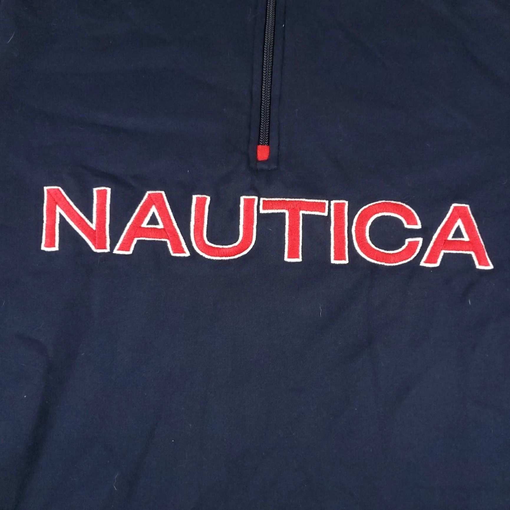 Nautica Nautica Mens Large Blue 1/4 Zip Pullover Sweater Size US L / EU 52-54 / 3 - 2 Thumbnail