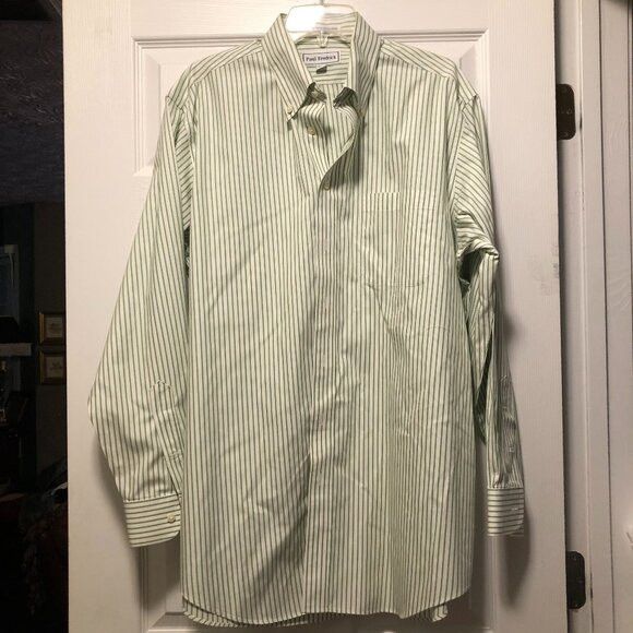 Paul Fredrick Paul fredrick men's 100%cotton dress shirt size: 17-35 Size US XL / EU 56 / 4 - 1 Thumbnail