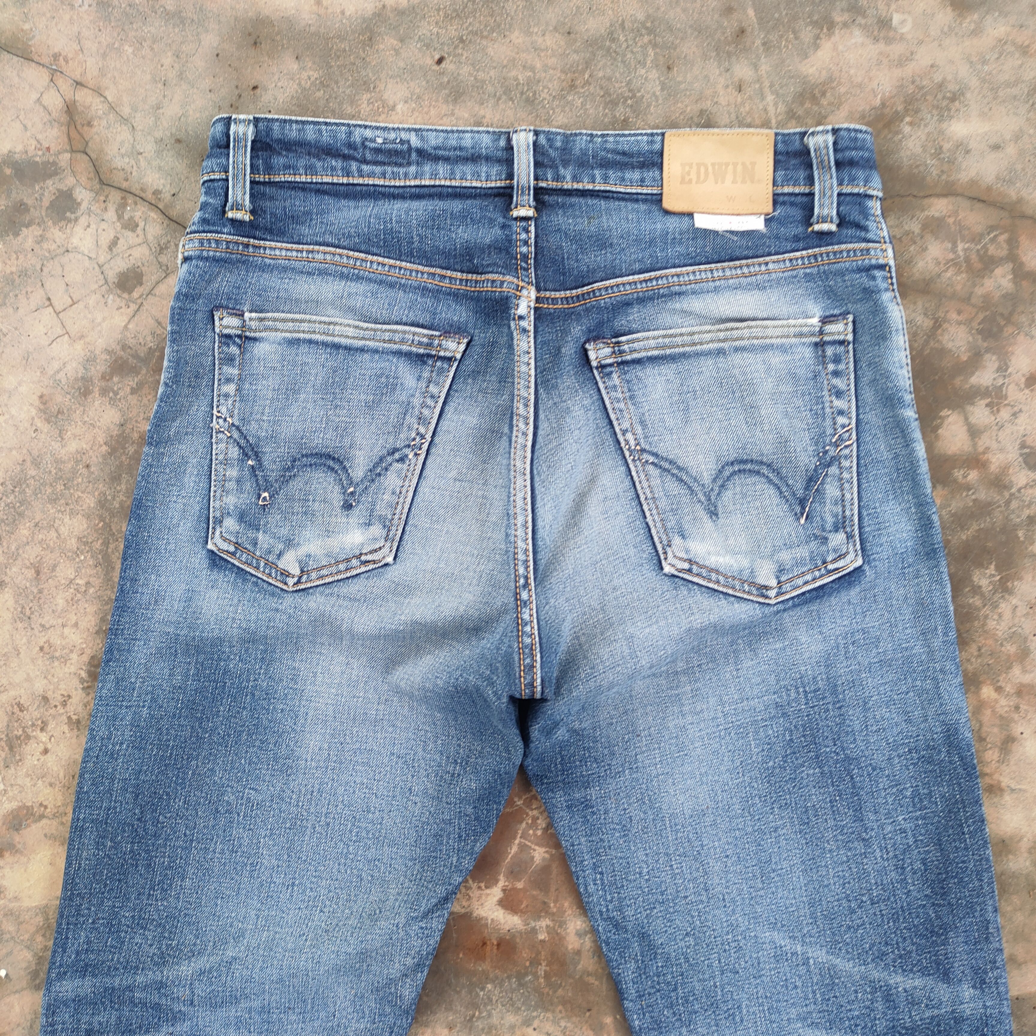 Edwin × Jean × Vintage VINTAGE EDWIN FADED RIPPED JEANS DENIM PANTS Size US 30 / EU 46 - 12 Thumbnail