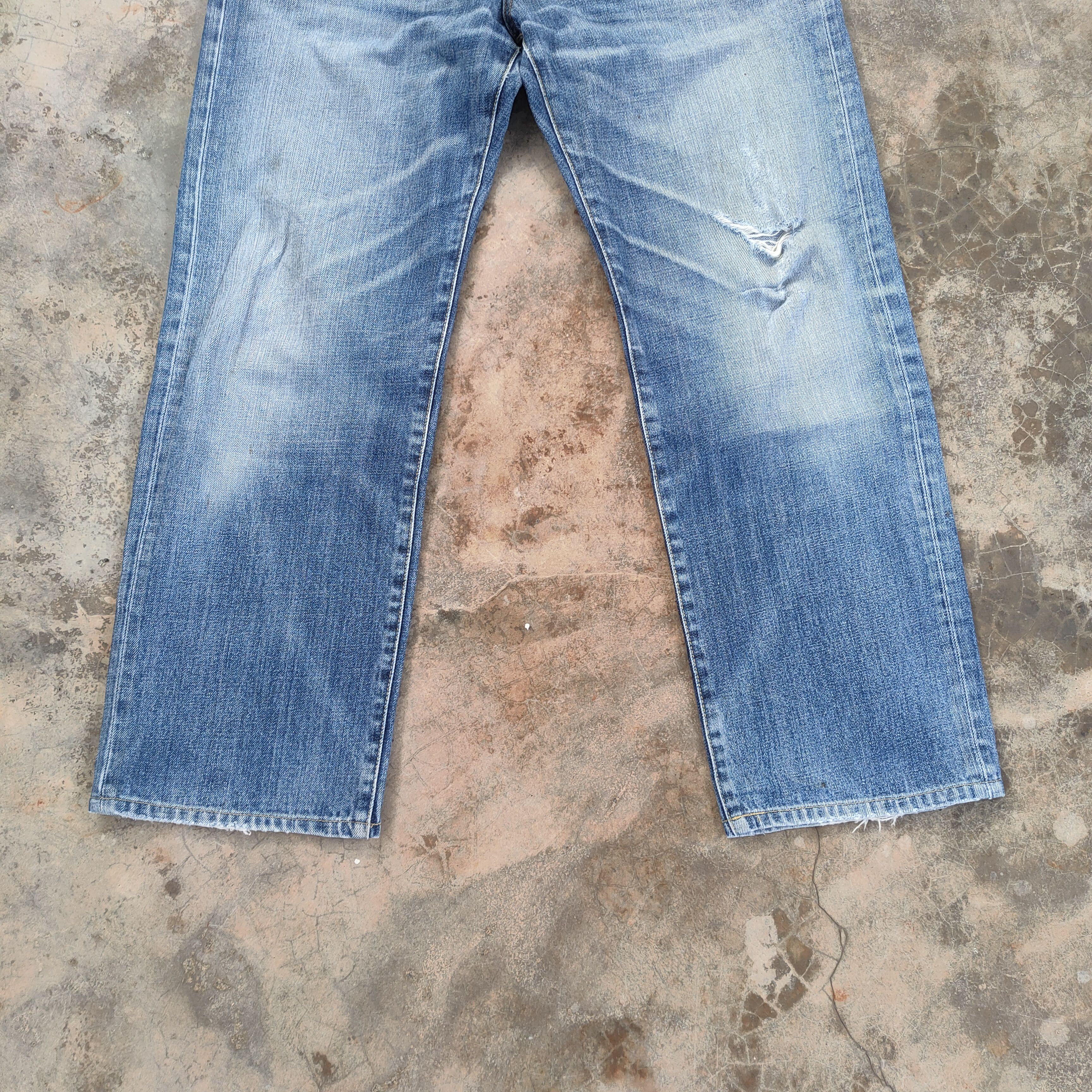 Japanese Brand W34 VINTAGE JAPANESE FADED DISTRESSED DENIM JEAN PANTS Size US 34 / EU 50 - 4 Thumbnail