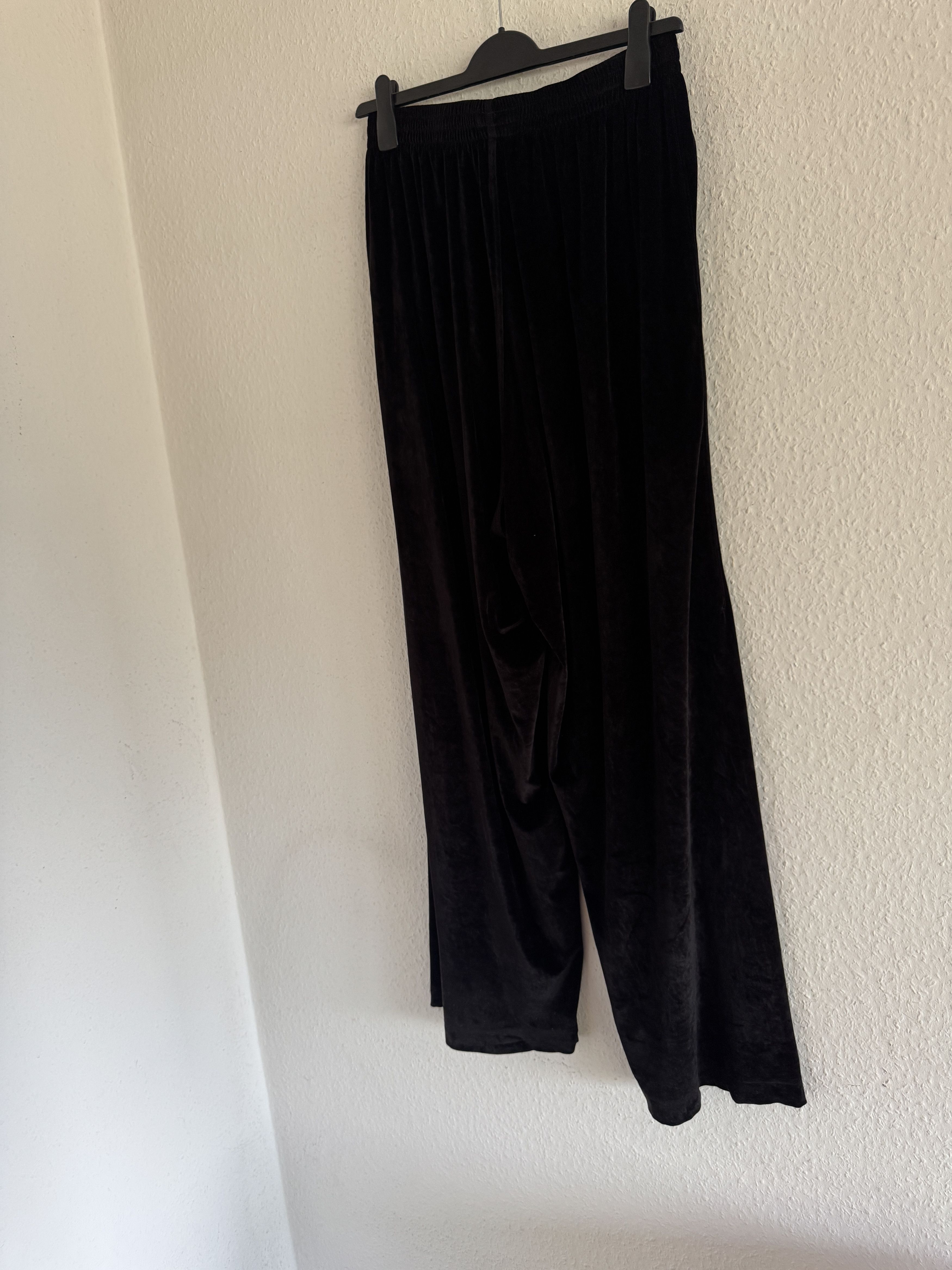 Balenciaga Velvet Wide-Leg Pants Black Size US 32 / EU 48 - 11 Thumbnail