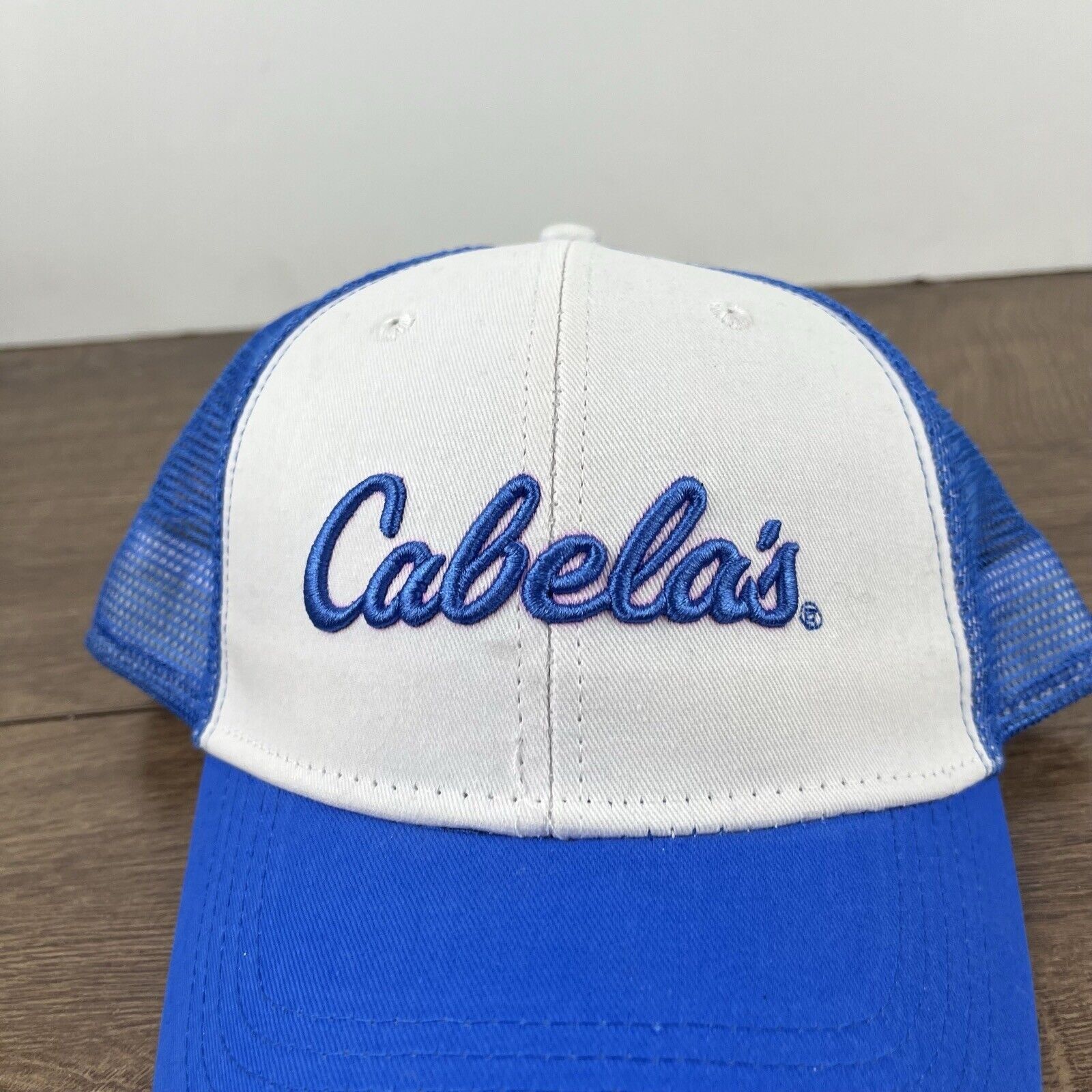 Other Cabela's Snapback Hat Cabela Blue White Cap Hat Adjustable H Size ONE SIZE - 6 Thumbnail