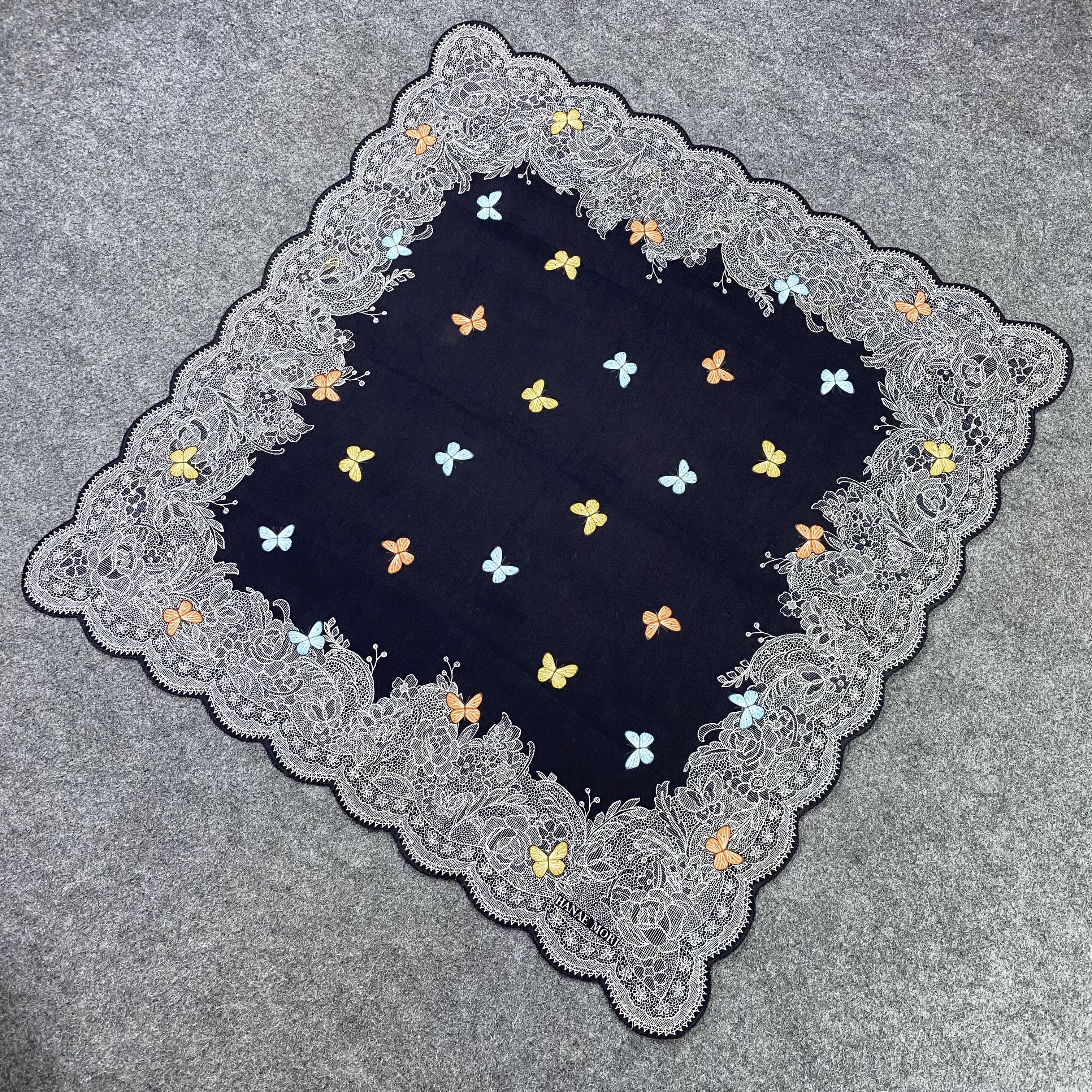 Hanae Mori Hanae Mori Handkerchief Neckerchief Bandana-B1652 Size ONE SIZE - 4 Thumbnail