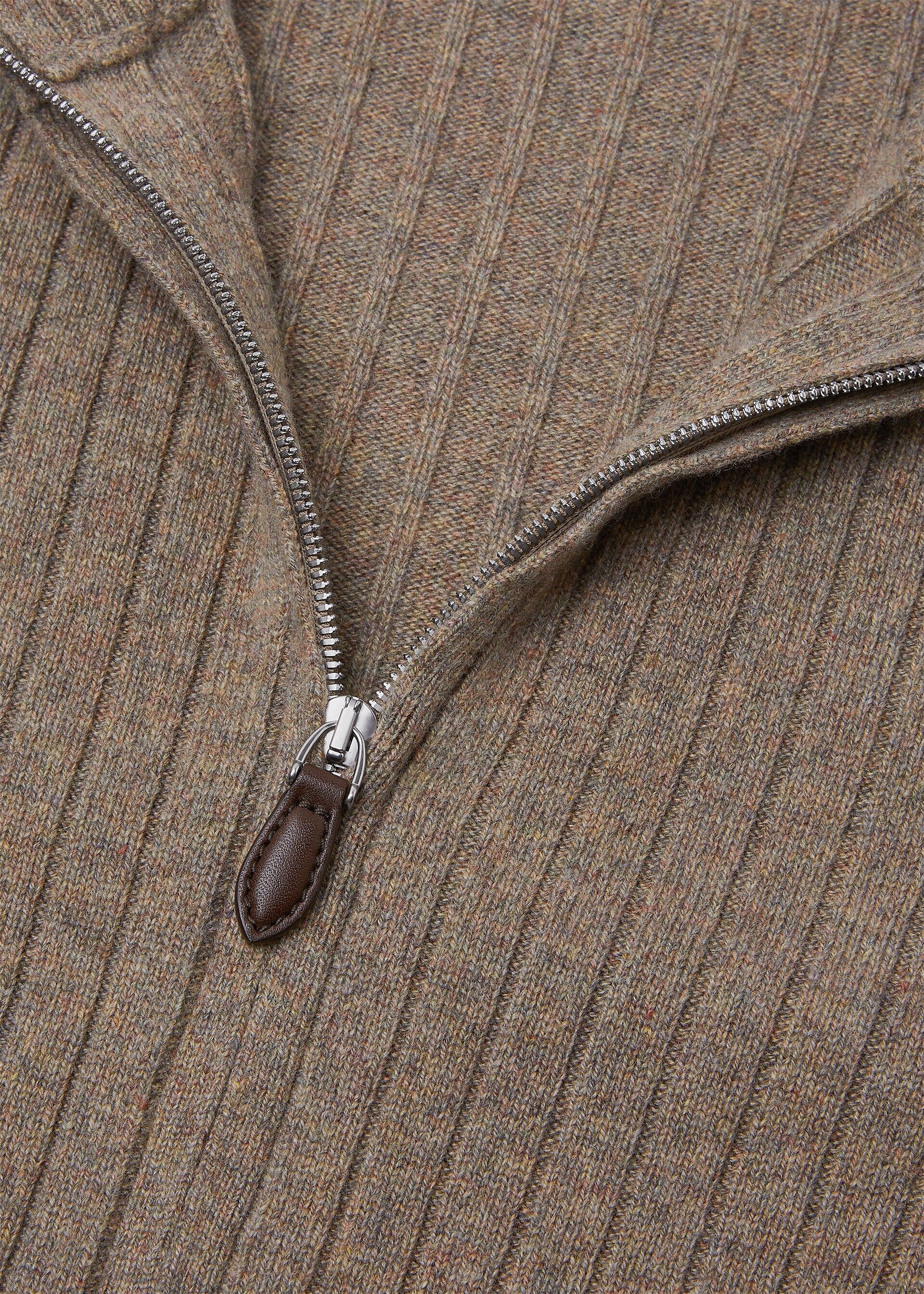 Loro Piana os11x0426 FAP5839 Coste Bomber Sweater Licorice Root Melange Size XS / US 0-2 / IT 36-38 - 7 Thumbnail