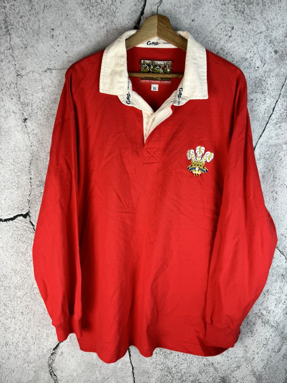 Cotton Traders × Vintage WRU Wales Rugby Union Cotton Traders Long Sleeve Jersey Size US XL / EU 56 / 4 - 1 Thumbnail