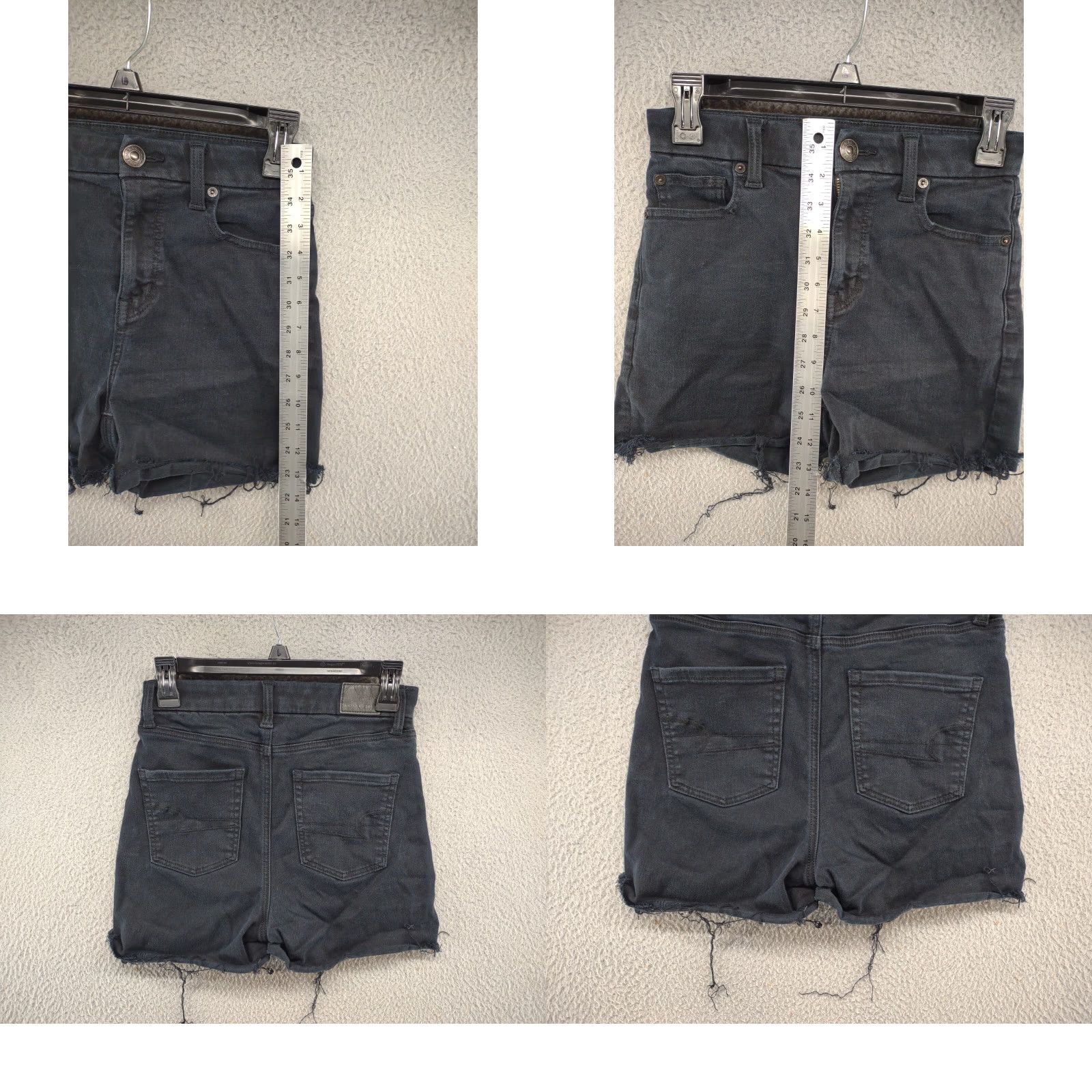 American Eagle Outfitters American Eagle Black Wash Curvy High Rise Shortie Next Level Stretch SZ 2 Women Shorts XS? Size 26" / US 2 / IT 38 - 8 Thumbnail