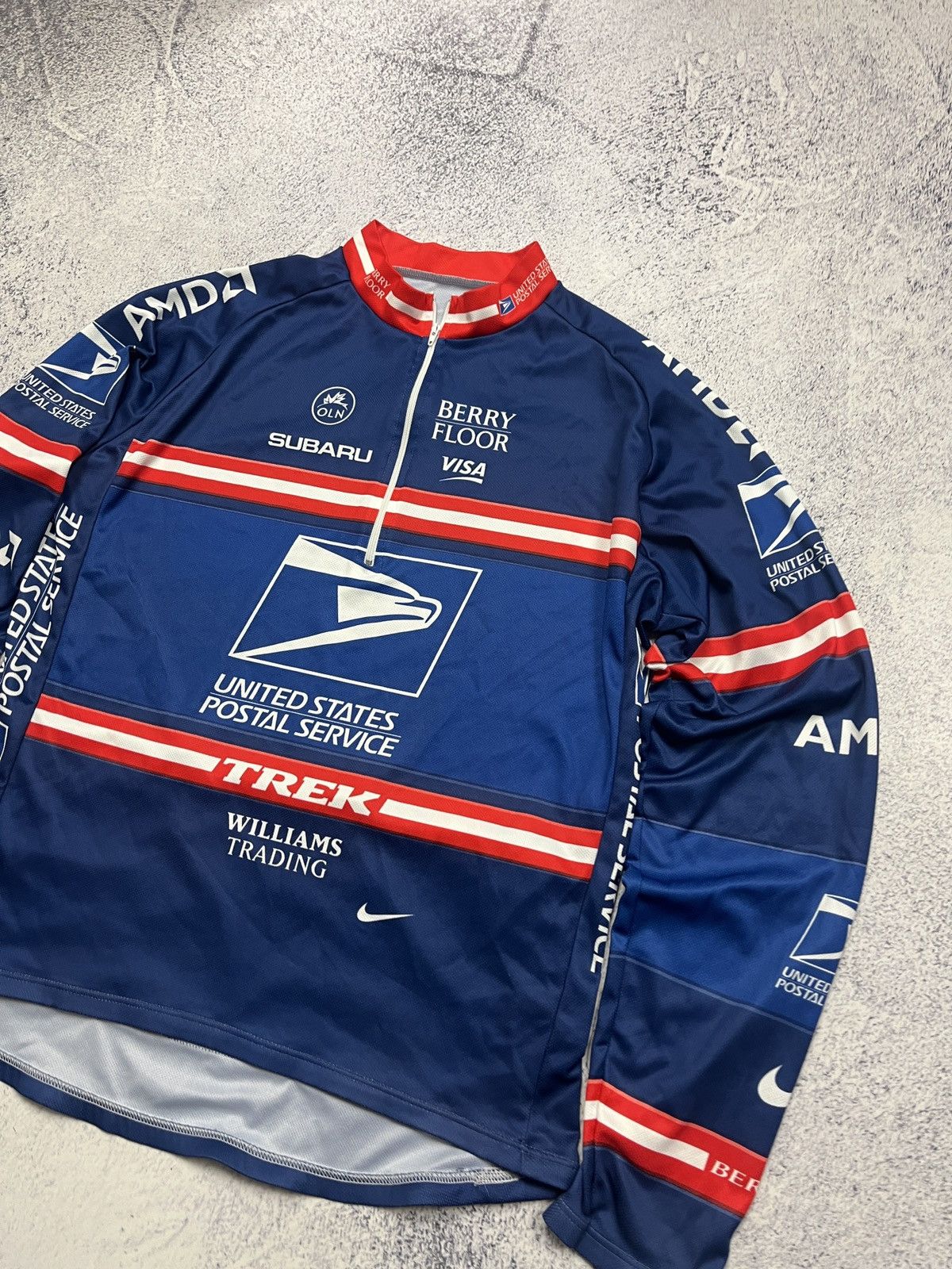 Nike Nike USPS Tour de France Lance Armstrong Team Cycling Jersey Size US XXL / EU 58 / 5 - 4 Thumbnail