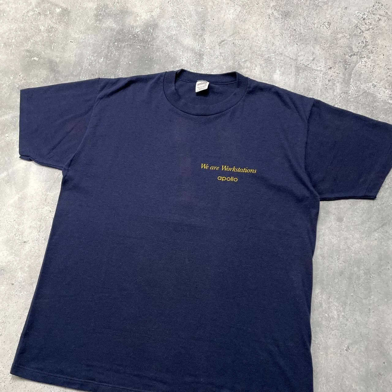 Vintage Vintage 80s Apollo Computer Corporate Promo T Shirt Blue M/L Size US M / EU 48-50 / 2 - 12 Thumbnail
