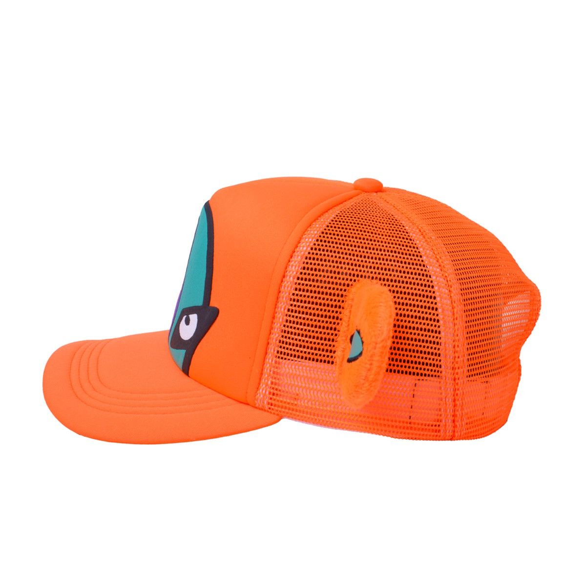 Ecosys Aimbot Deoxys Plush Ears Pokemon Trucker Hat - Orange Size ONE SIZE - 5 Thumbnail