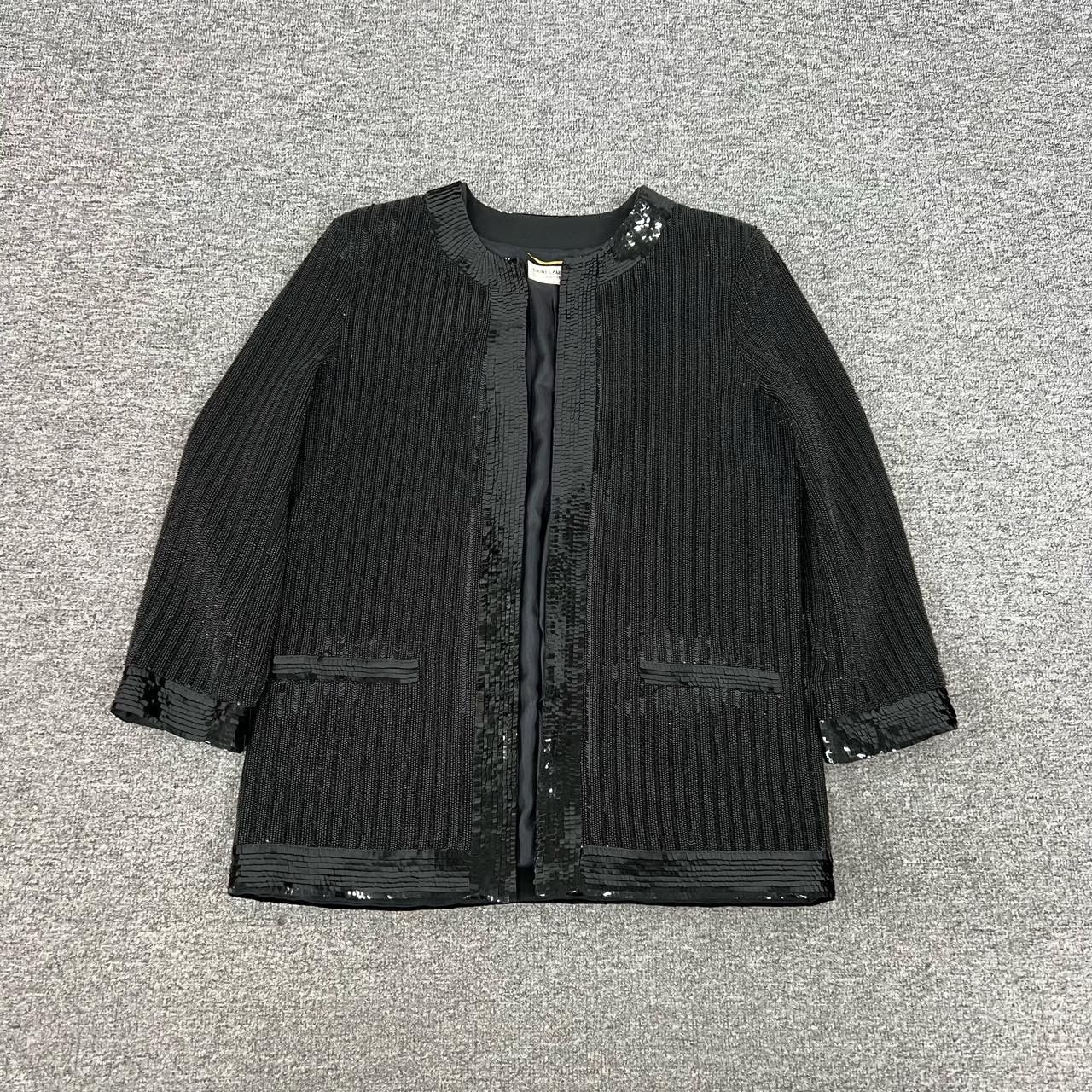 Saint Laurent Paris Saint laurent Beaded Sequin Heavy Duty Cardigan shirt 2501- Size US XXS / EU 40 - 1 Thumbnail