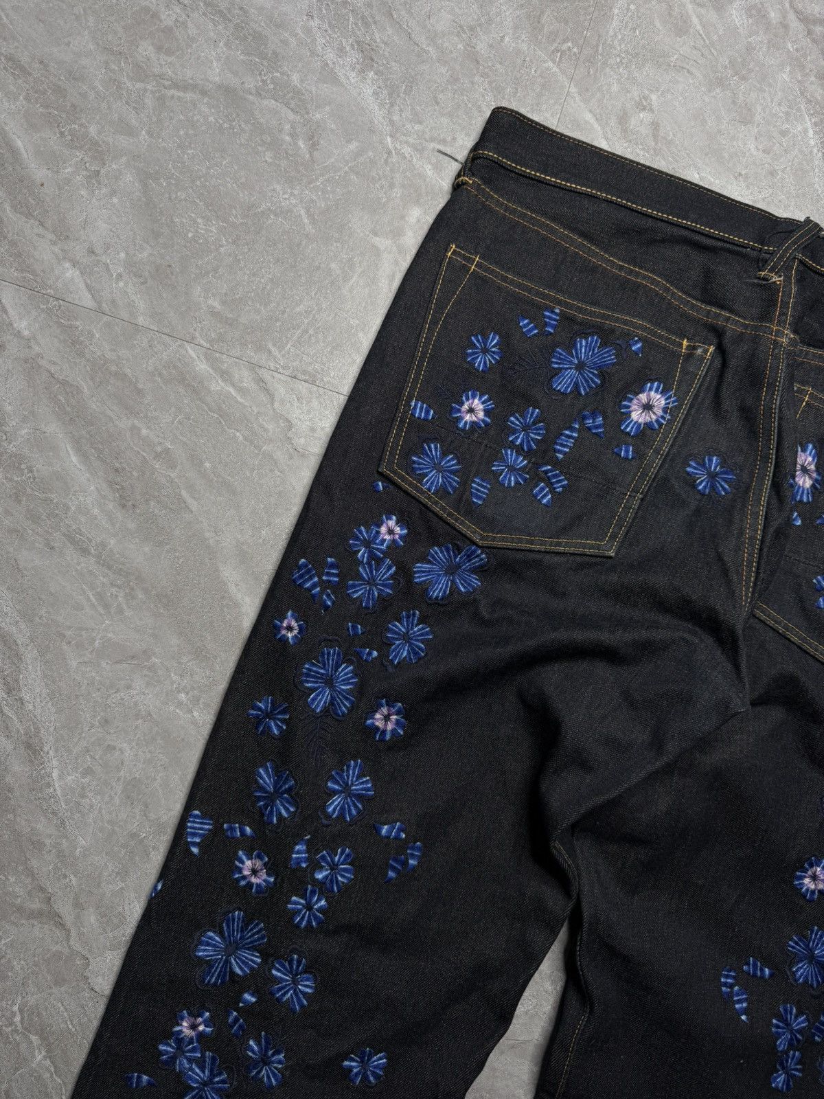 Evisu Evisu Lot.0001 Embroidered Floral Daicock Jeans Size US 36 / EU 52 - 3 Thumbnail