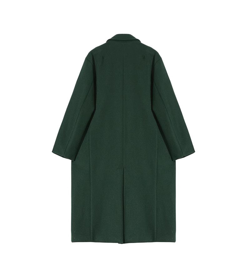 Japanese Brand × Vintage Long Woolen coatDark Green Korean style Size US L / EU 52-54 / 3 - 4 Thumbnail