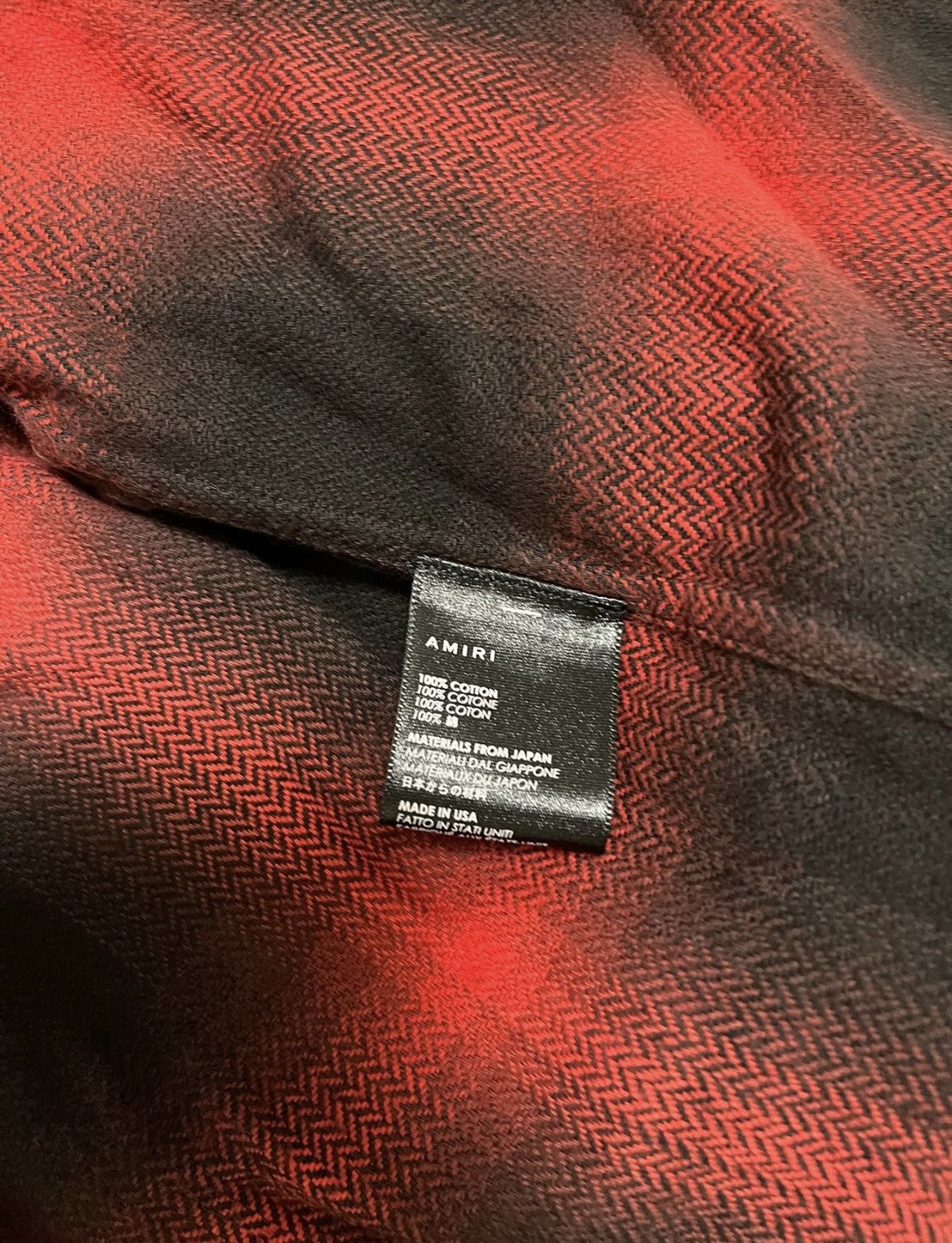 Amiri AMIRI Red plaid flannel shirt Size US XS / EU 42 / 0 - 3 Thumbnail