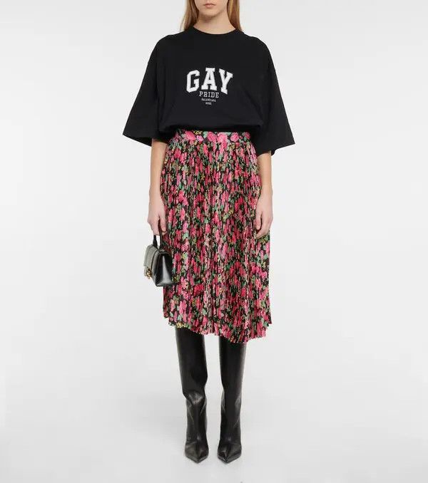 Balenciaga o1y0625 Midi Skirt in Multicolor Size 26" / US 2 / IT 38 - 4 Thumbnail