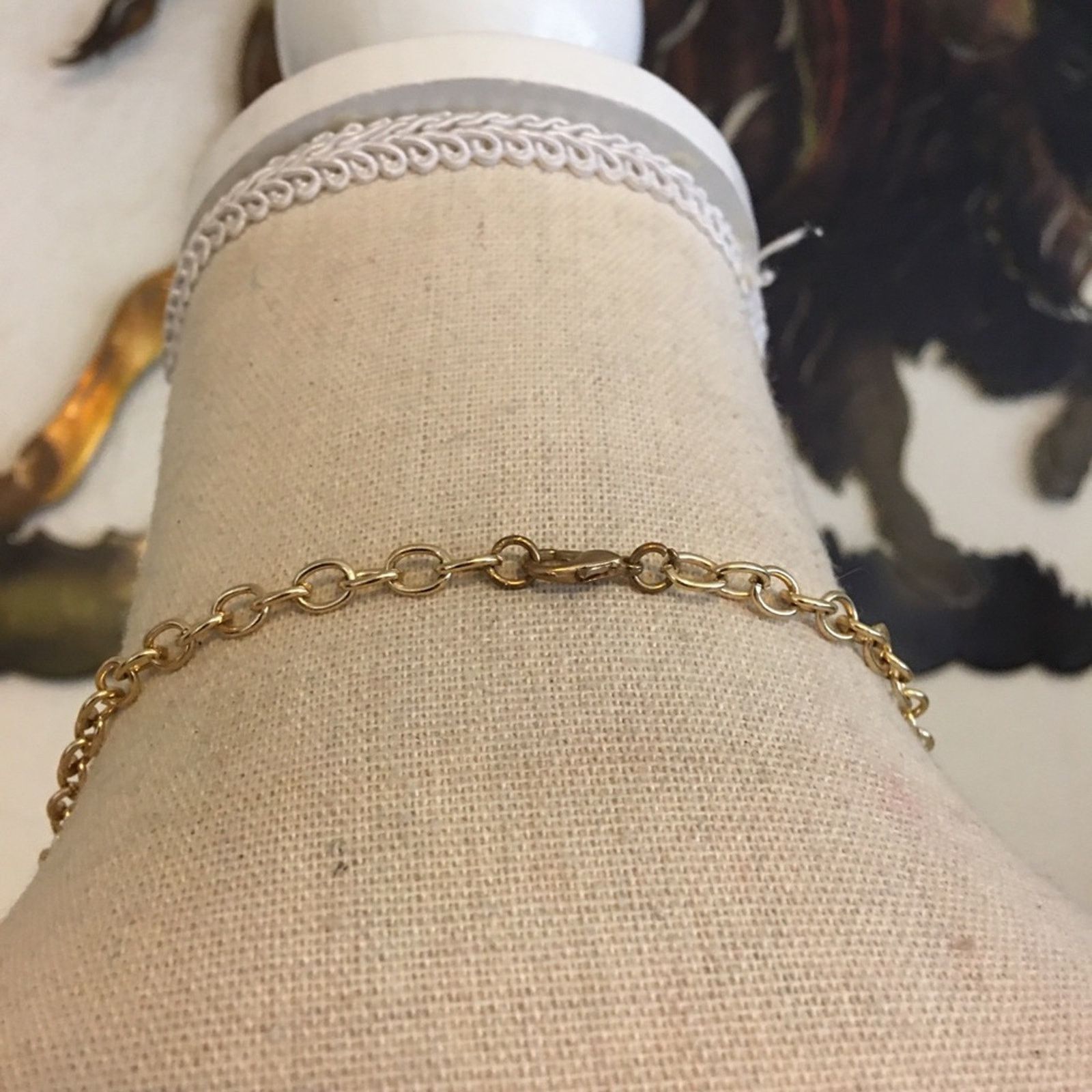 Jewelry Gold tone chain faceted stone daisy long necklace Size ONE SIZE - 6 Thumbnail