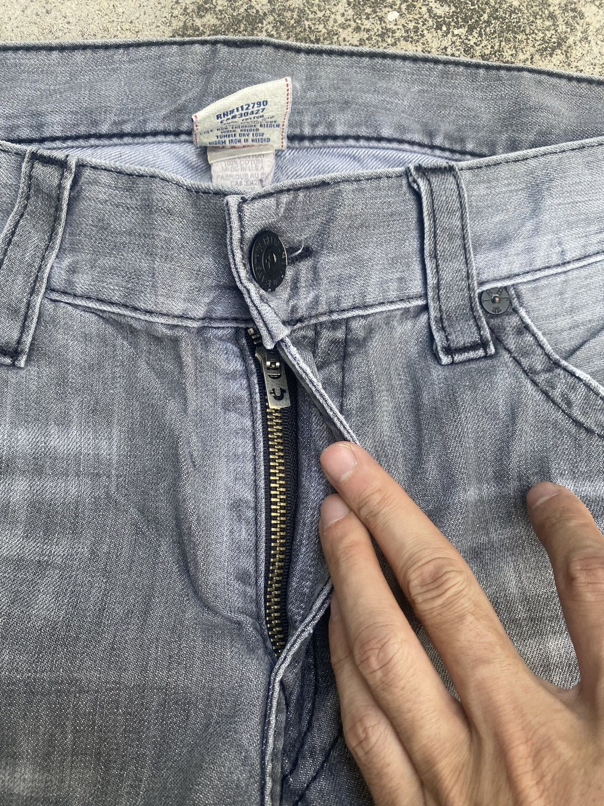 If Six Was Nine × Japanese Brand × True Religion True Religion Fade Loose Straightcut Black Label Edition Size US 39 - 11 Thumbnail