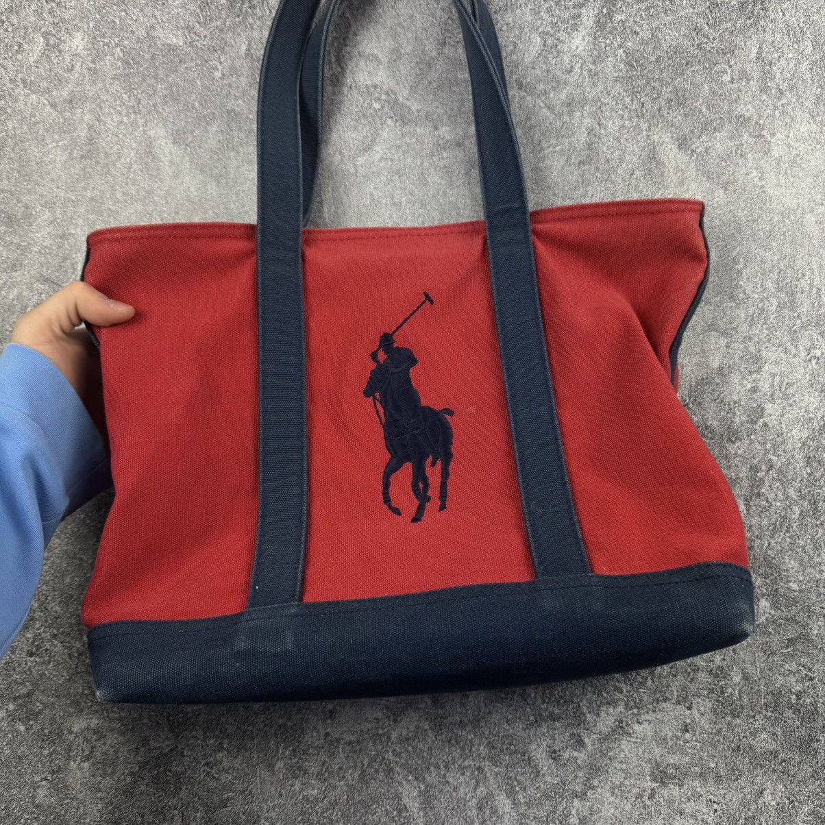 Polo Ralph Lauren Polo Ralph Lauren Red Canvas Big Pony Tote Bag Size ONE SIZE - 2 Thumbnail