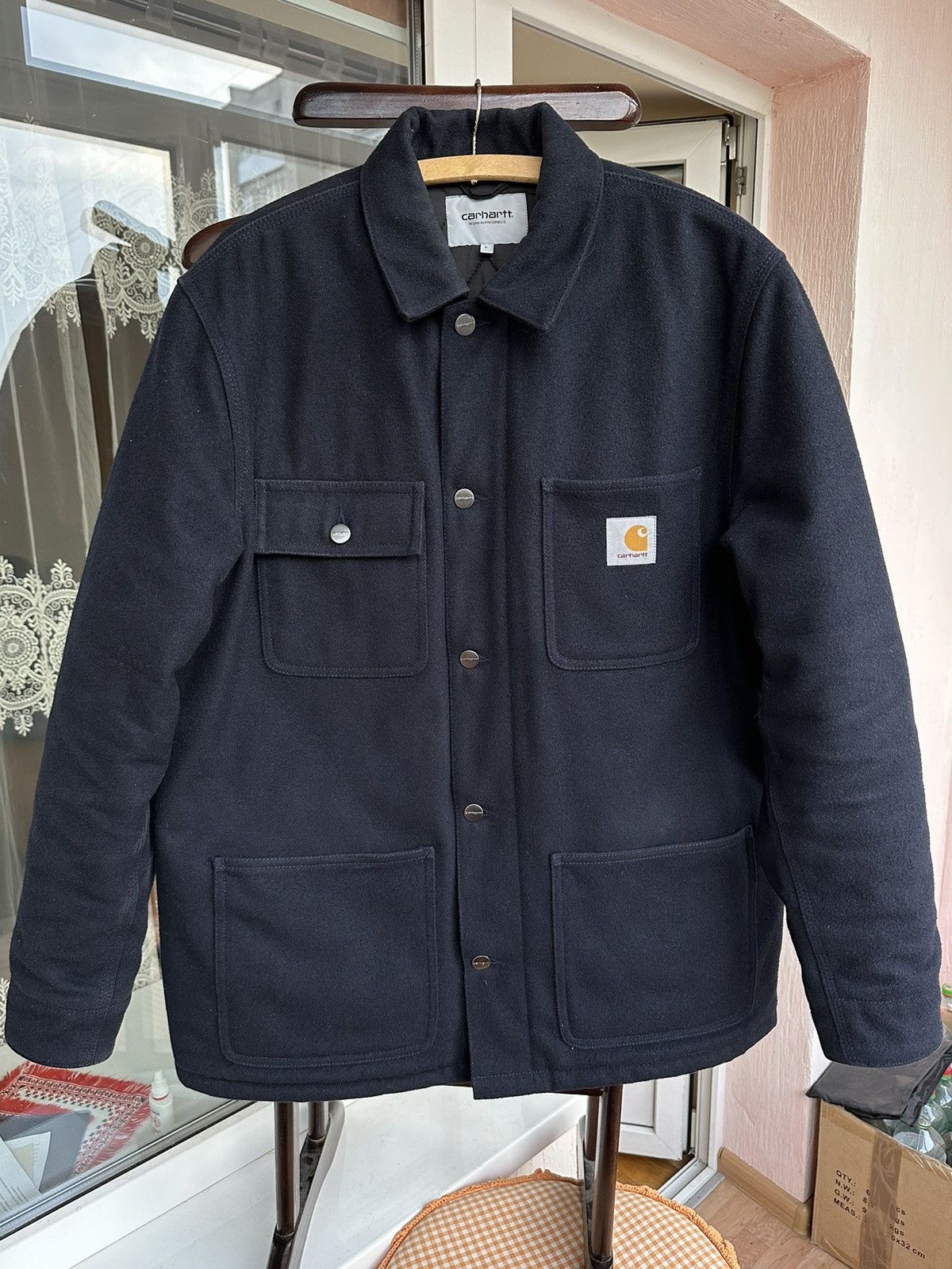 Carhartt Carhartt Wool Michigan Chore Coat Navy Blue Size Large