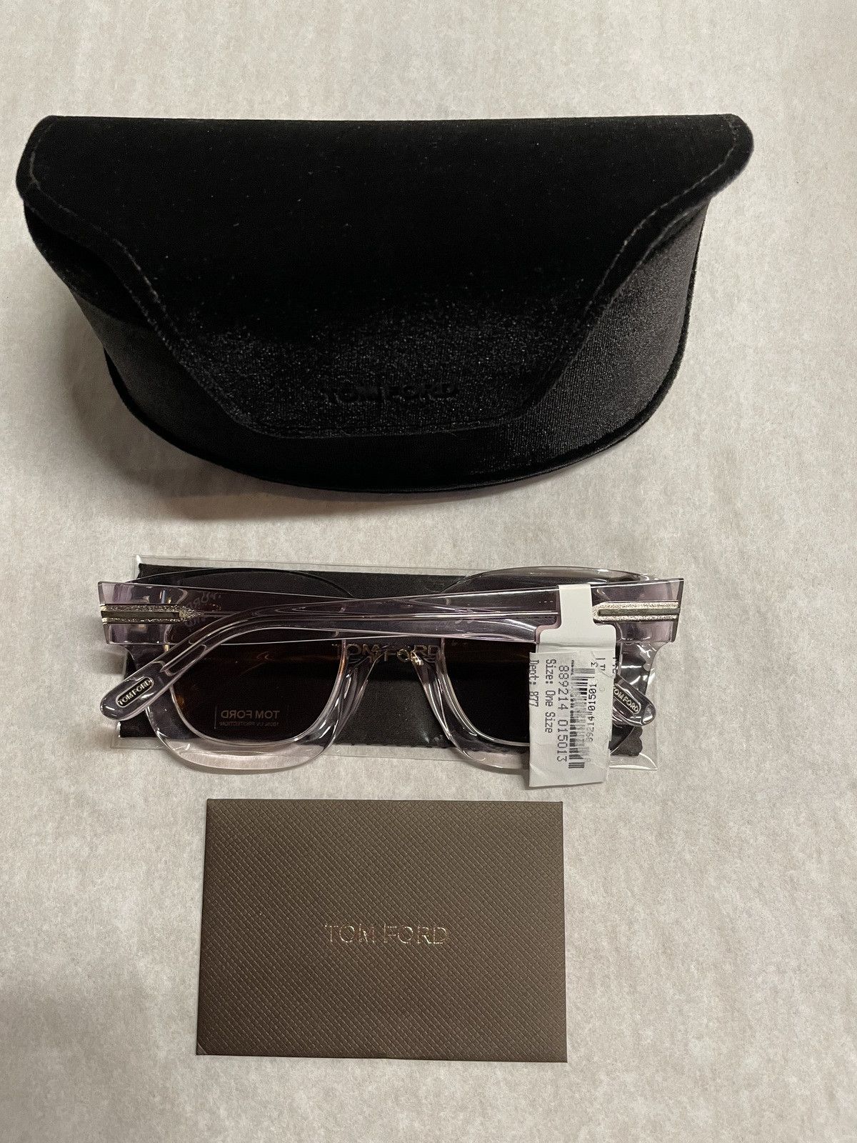 TOM FORD PIA TF659 78Z VIOLET CRYSTAL SQUARE SUNGLASSES